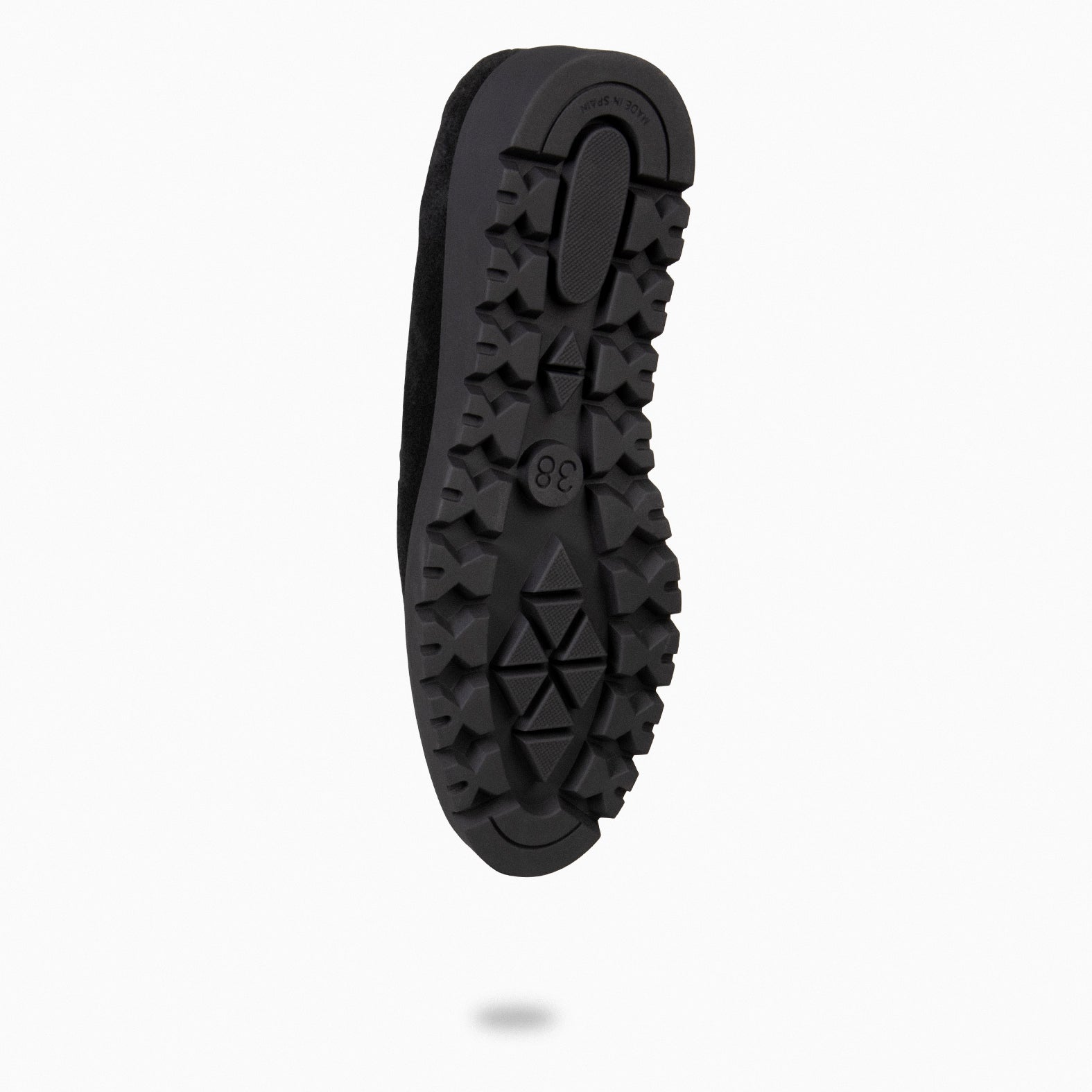DAFNE - Mocasines de cuña de piel NEGRO