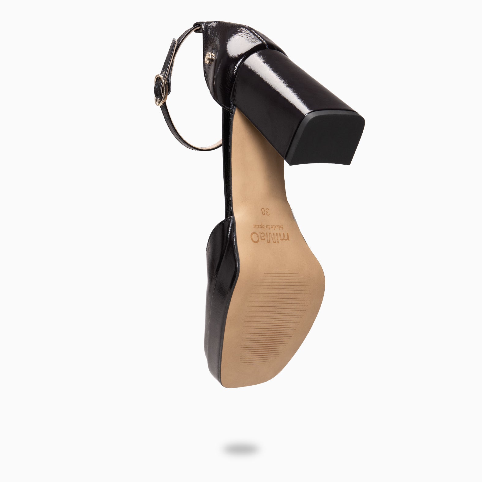 MEGAN - Zapatos con tacón ancho y plataforma NEGRO - miMaO ®