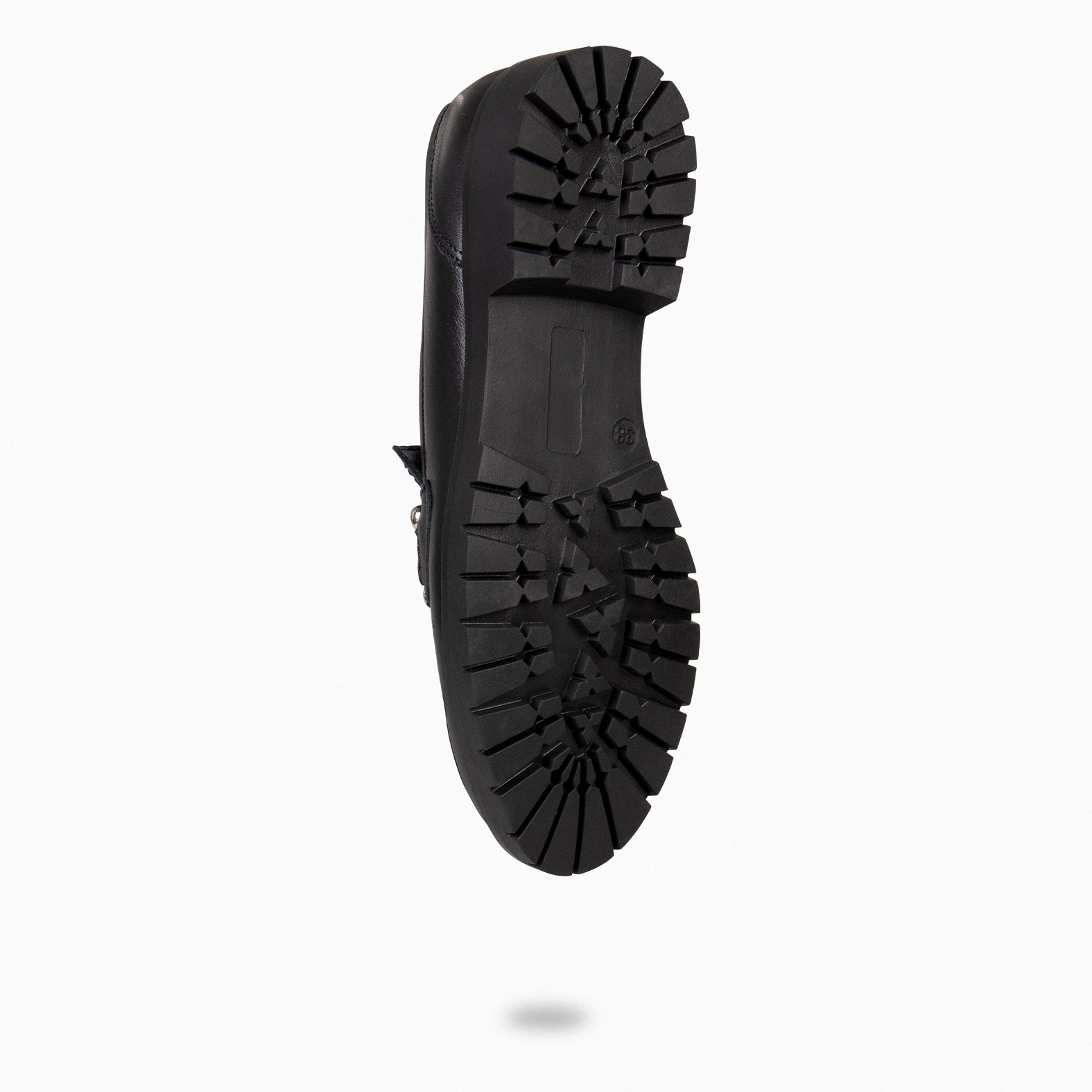 BOLTON – BLACK Moccasins with track sole