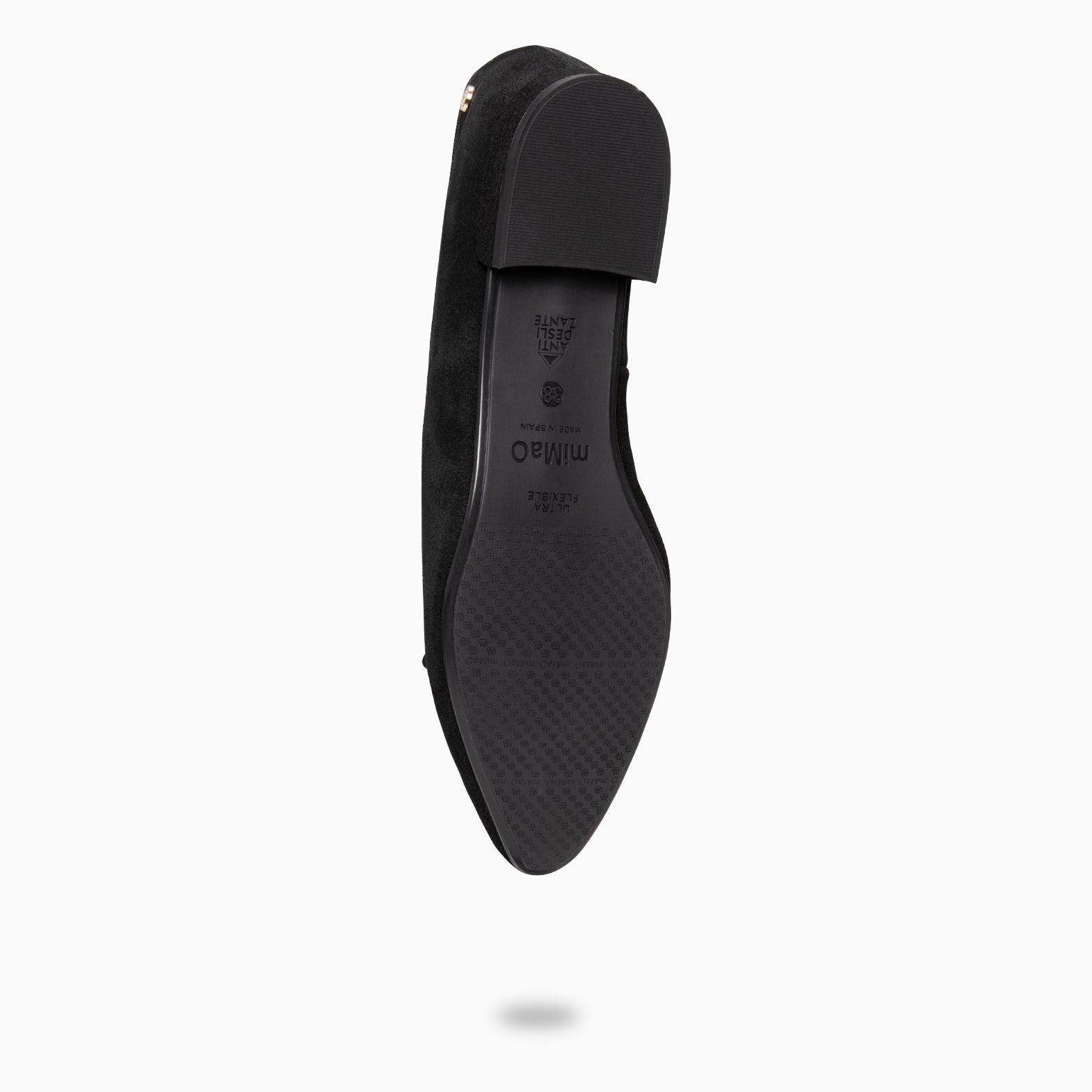 ADISA  – Mocasines de piel de serraje NEGRO