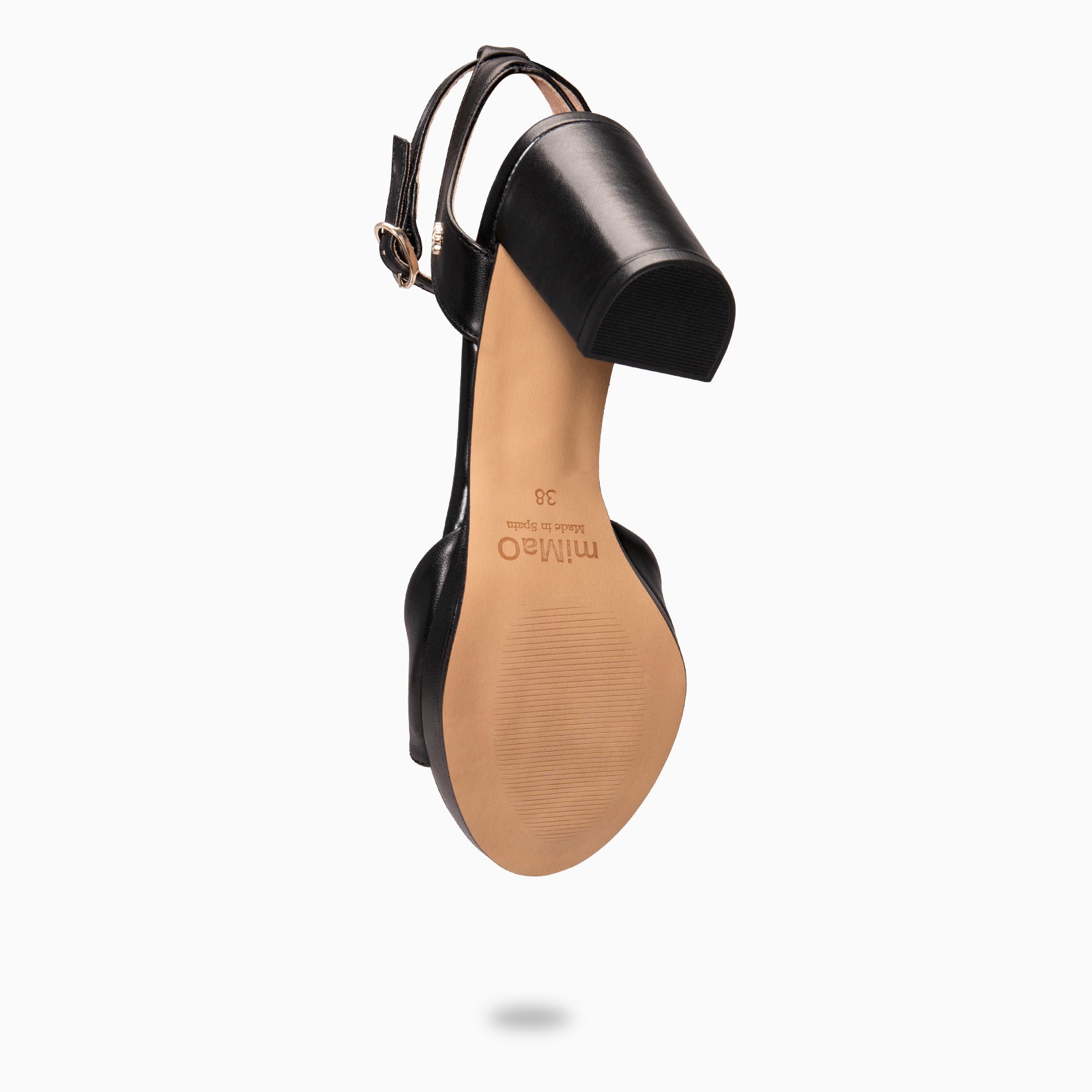 DALIDA - Sandalias de tacón ancho destalonado NEGRO