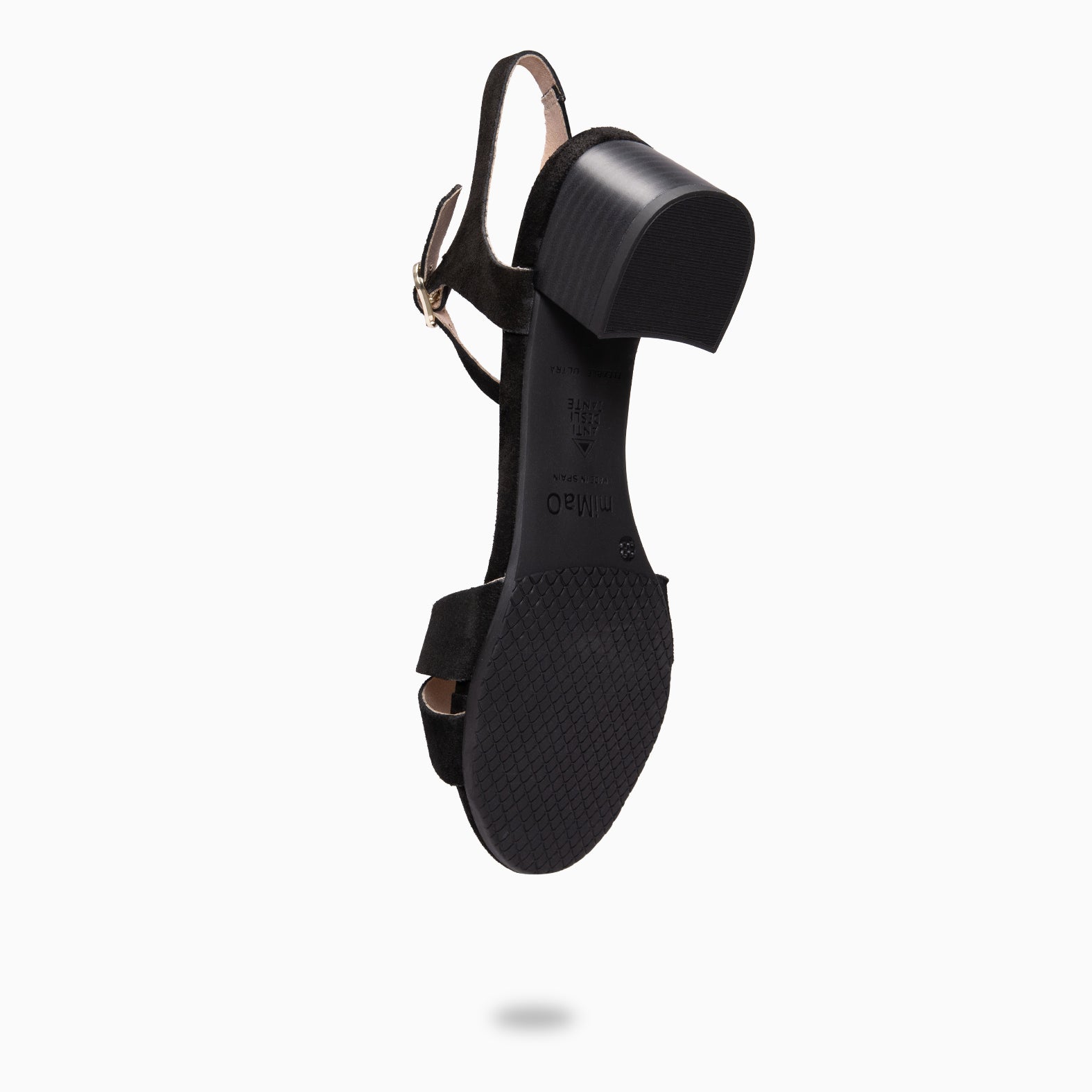 ORIANA - Sandalias de tacón de ante NEGRO