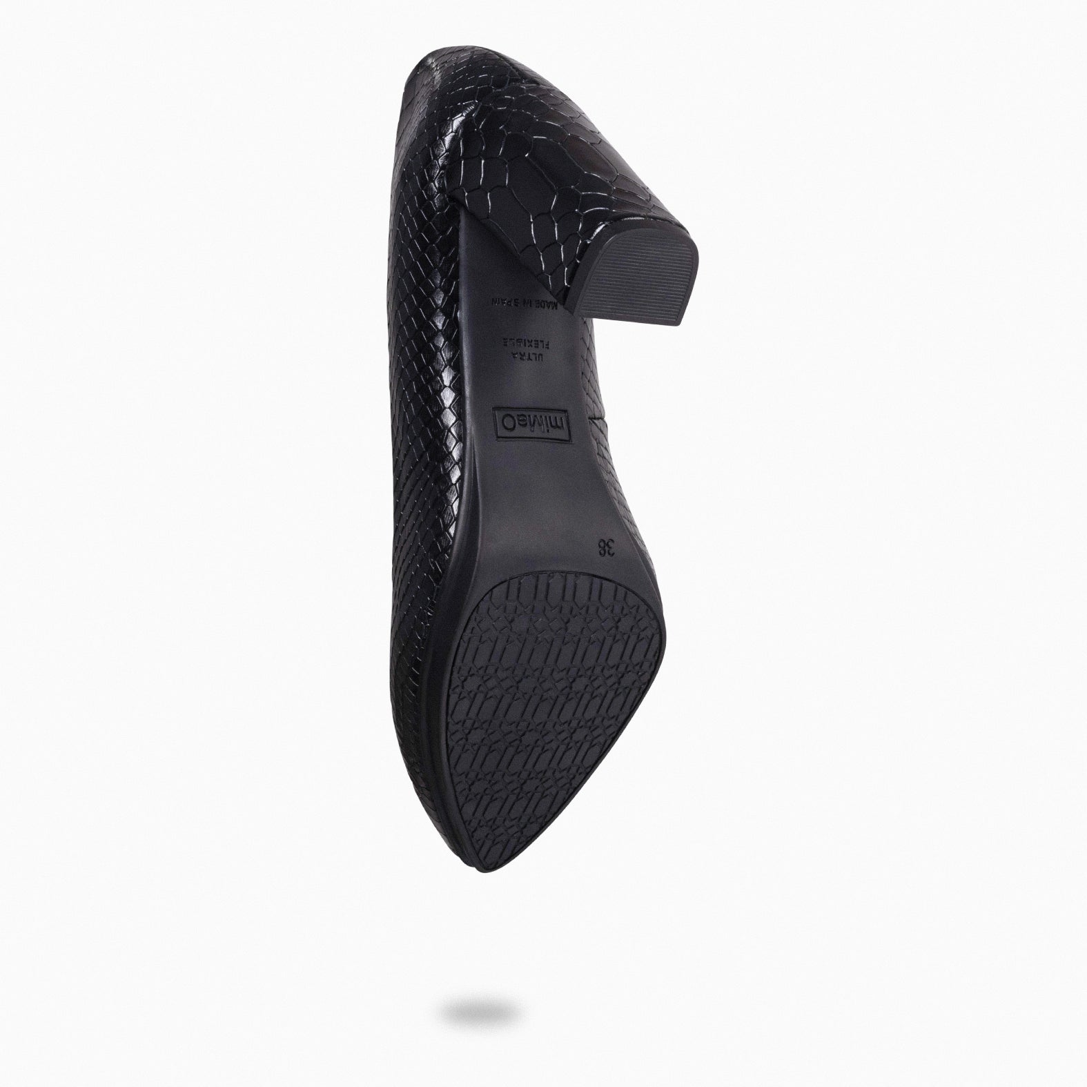 URBAN SAUVAGE - Zapatos de salón con textura de serpiente NEGRO