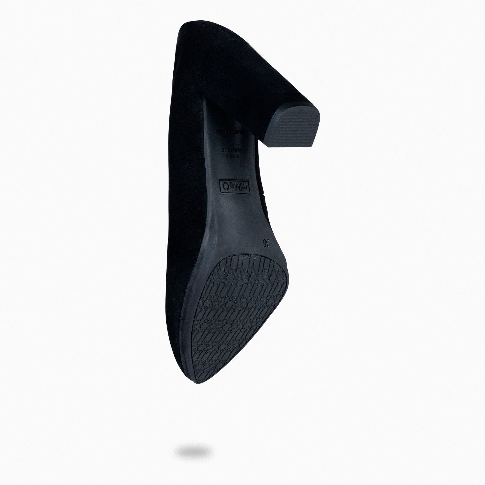URBAN – BLACK Suede high-heeled shoes 