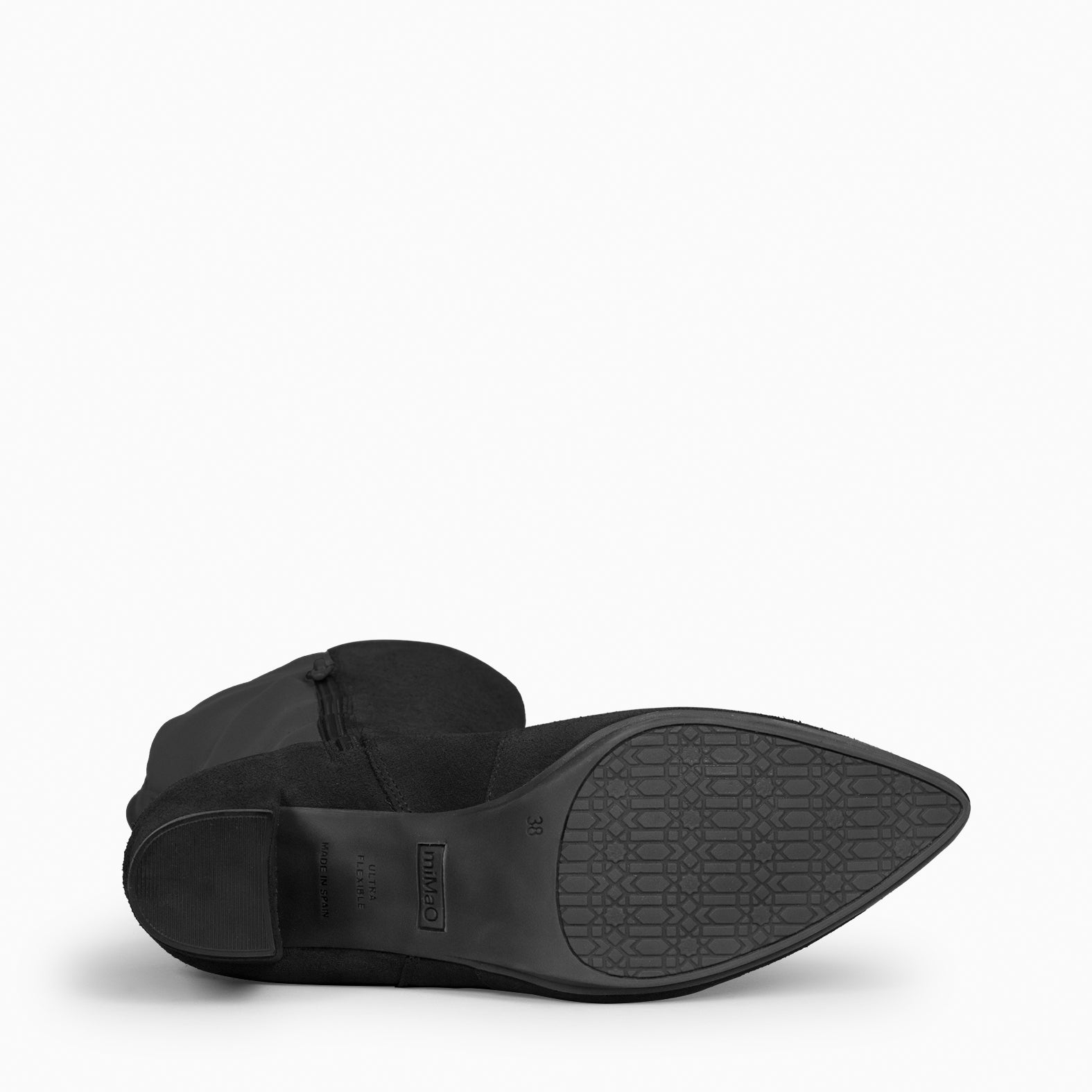 SUNSET – BLACK Elastic Heeled Boots