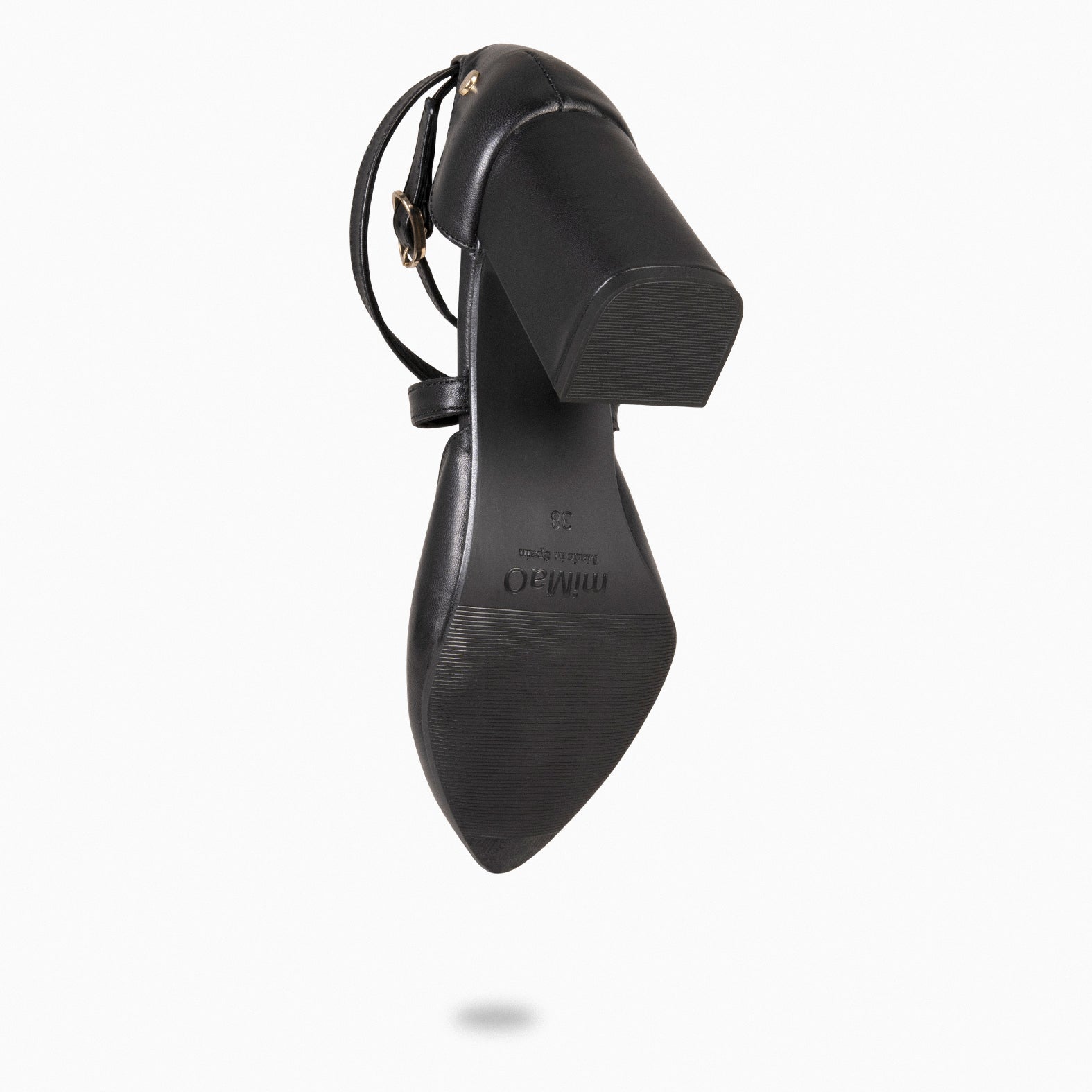 ARIEL - Escarpins à talon carré et lanières croisées NOIR