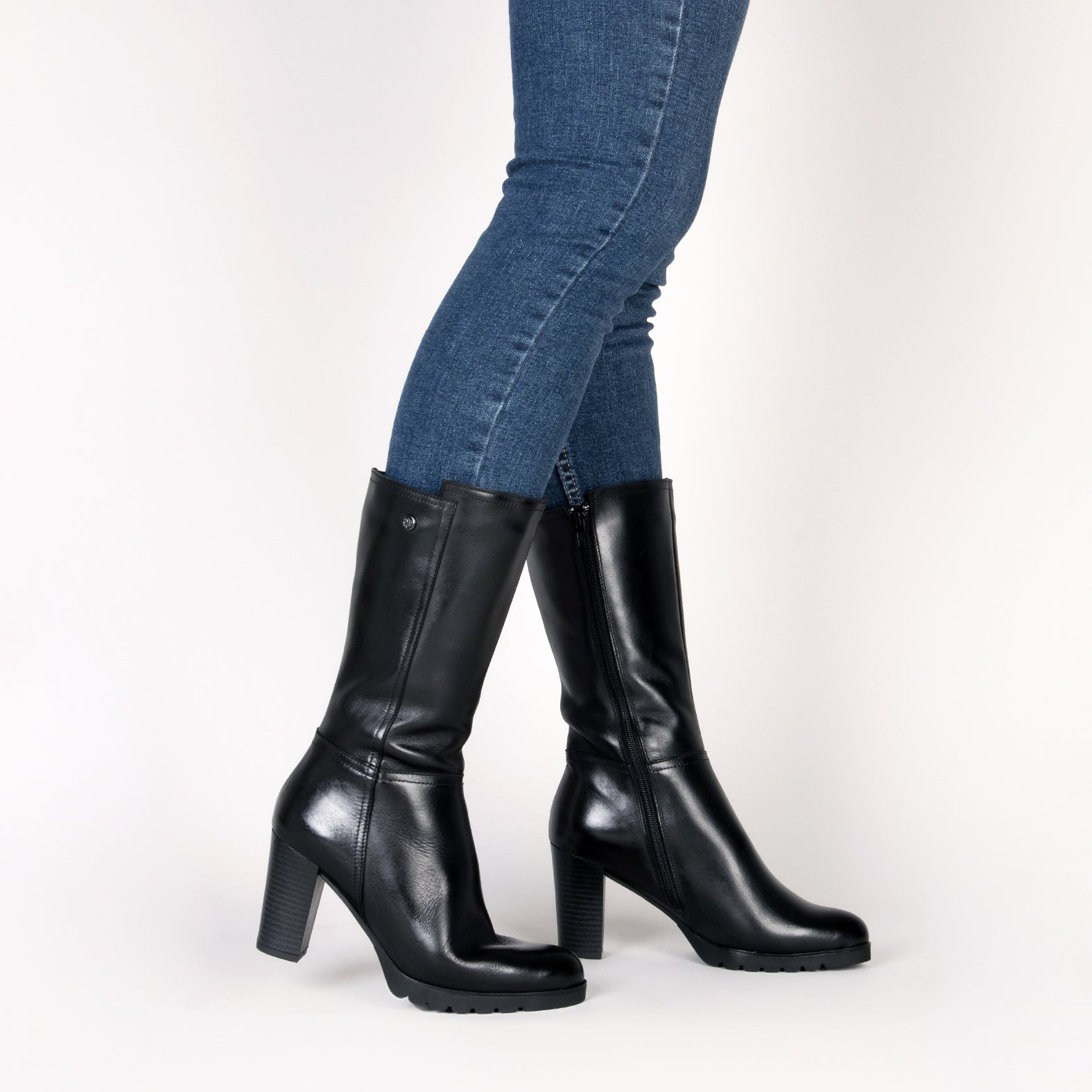 Botas Caña Alta Tacon Bota Caña Alta Negra Botas Caña Alta Tacon
