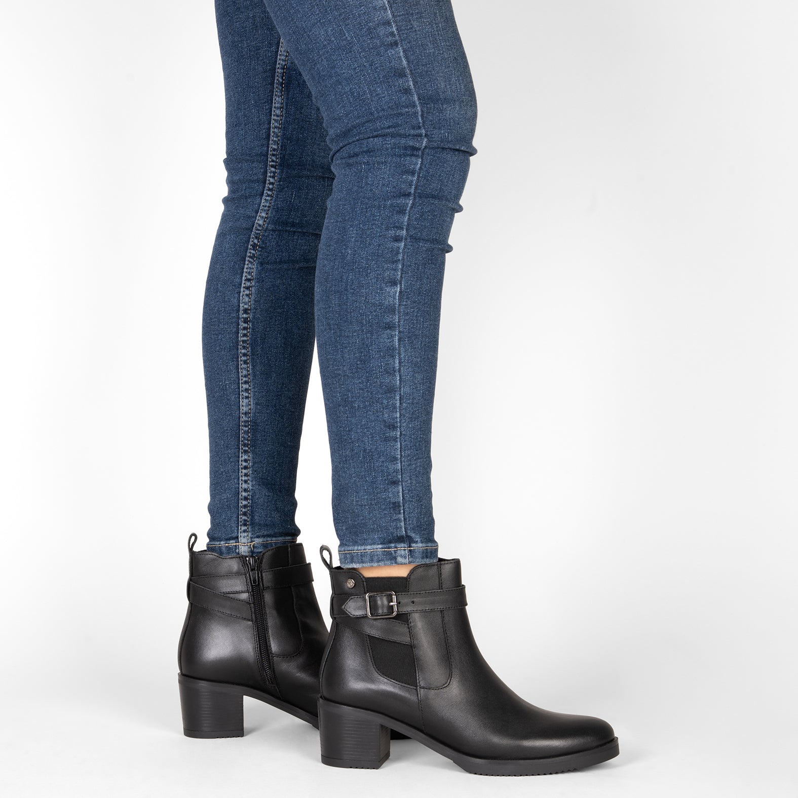 LEMY – Bottines élégantes en cuir NOIR