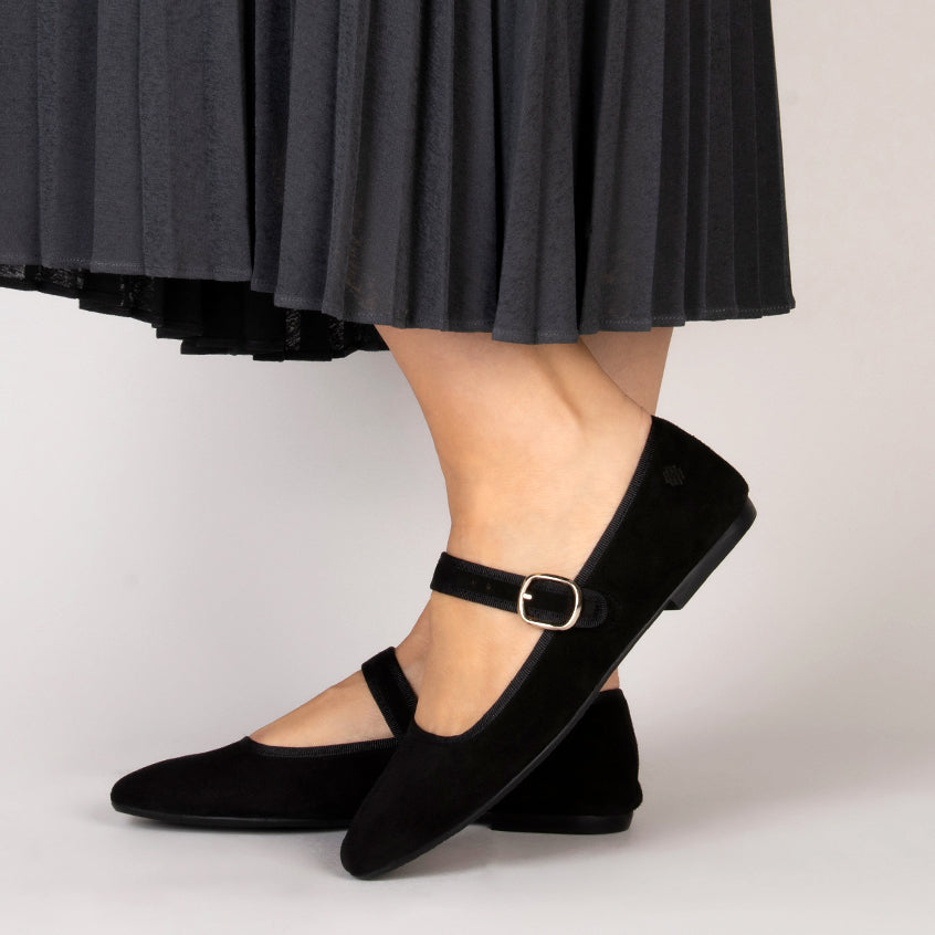 CLARA - RED square toe mary-janes