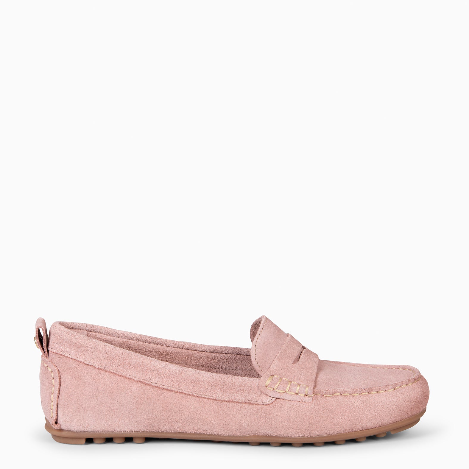 MONTEZ - NUDE FLAT MOCCASINS WITH REMOVABLE INSOLE 