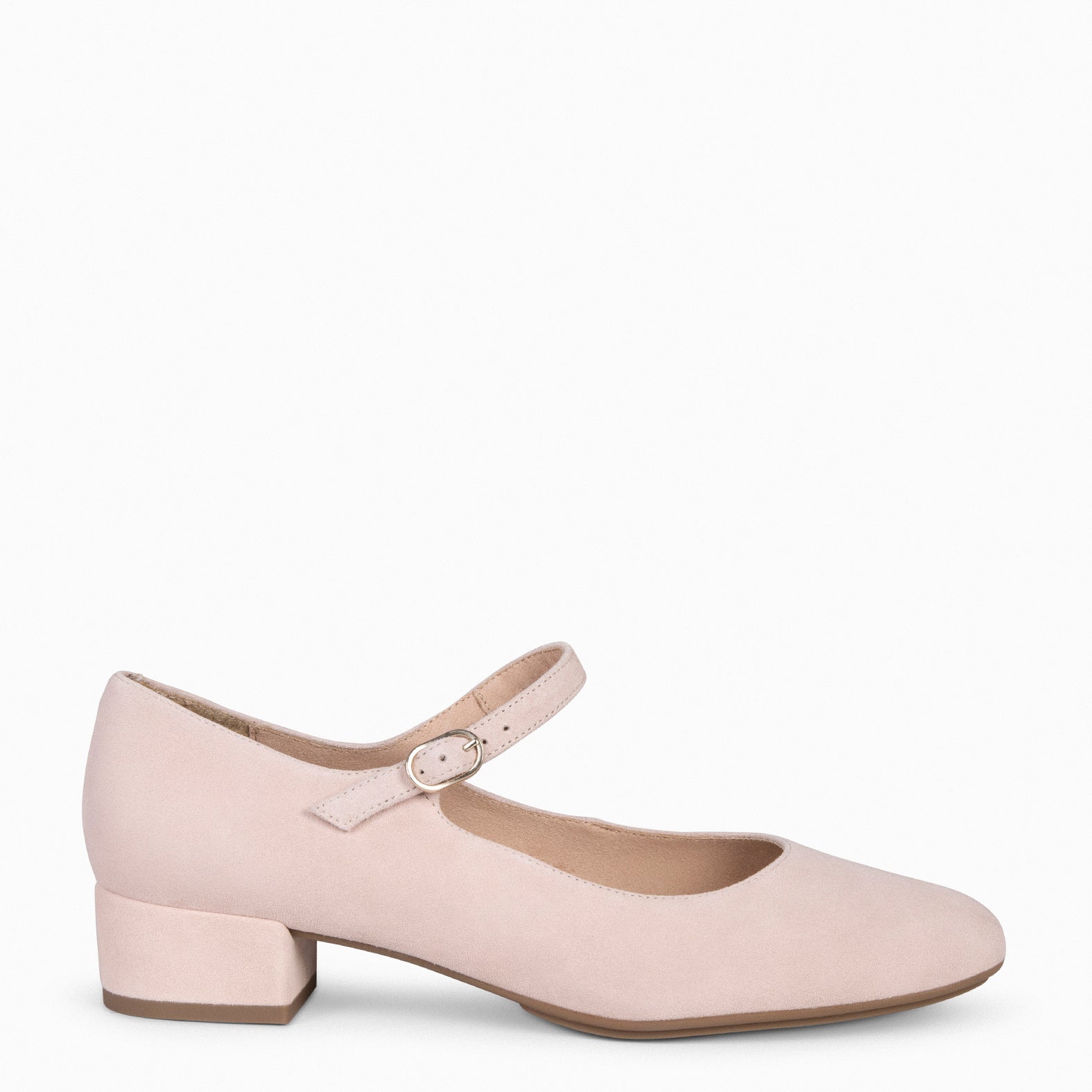 NORA - NUDE Mary-Jane with low heel 