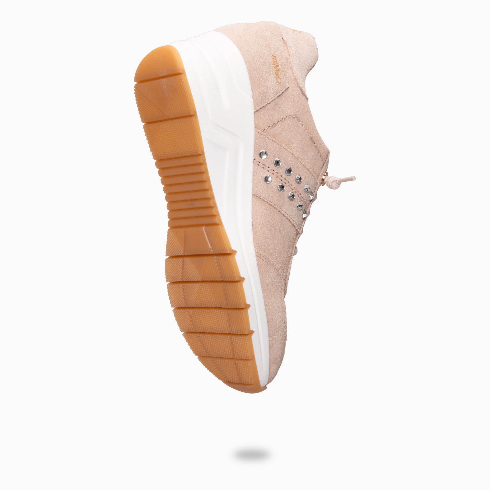 METZ - Zapatillas con cuña de ante ROSA CLARO