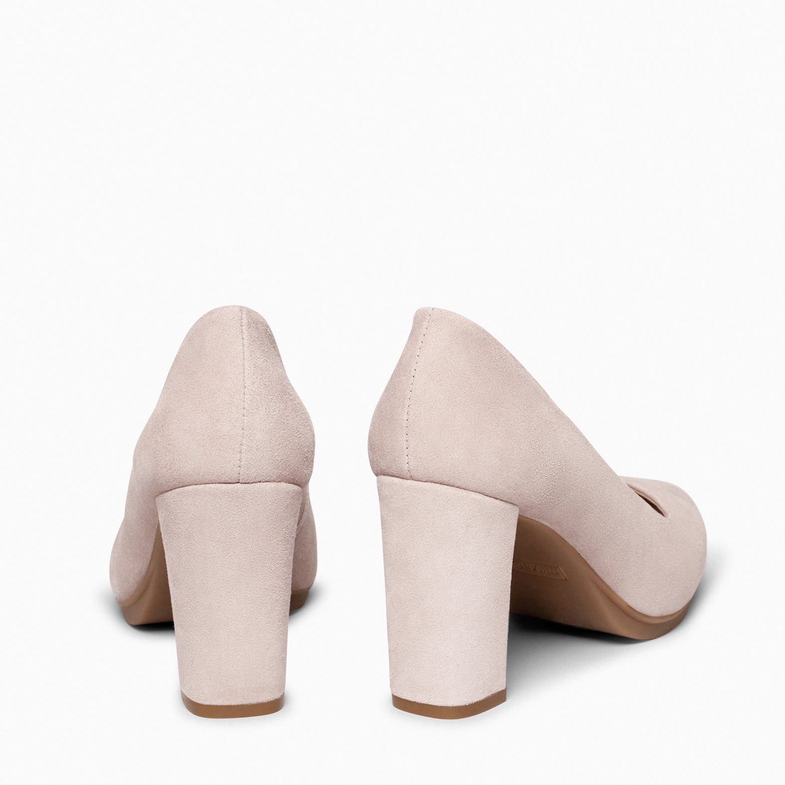 URBAN – Zapatos de tacón alto de ante Rosa Claro - miMaO ®