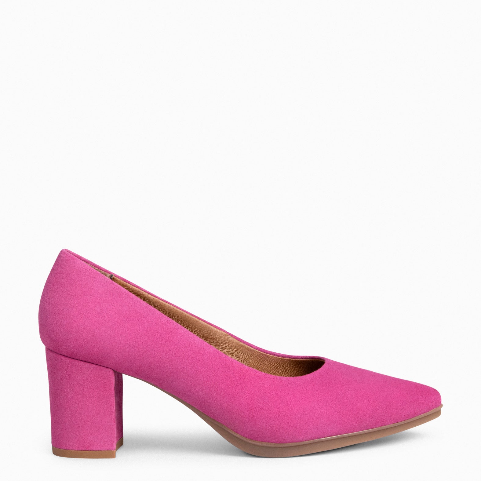 URBAN S - Escarpins à talon moyen en daim FUCHSIA