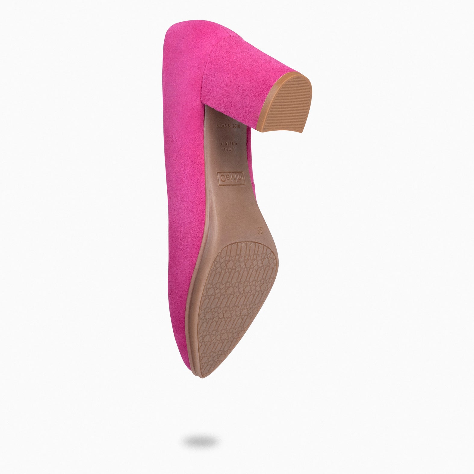 URBAN S - FUCSIA suede mid-heeled shoes