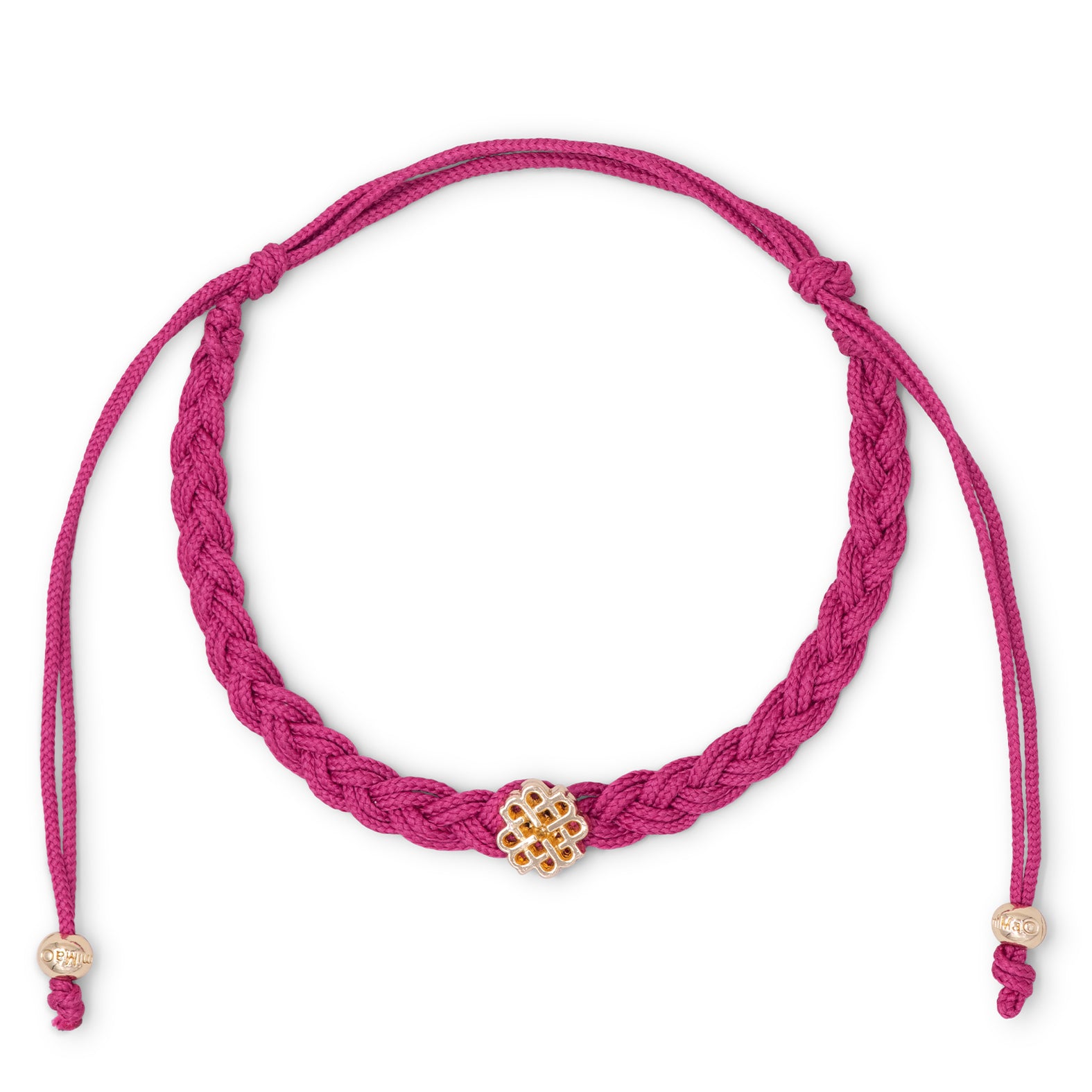 BRACELET FUCHSIA ET OR, SYMBOLE DE PASSION