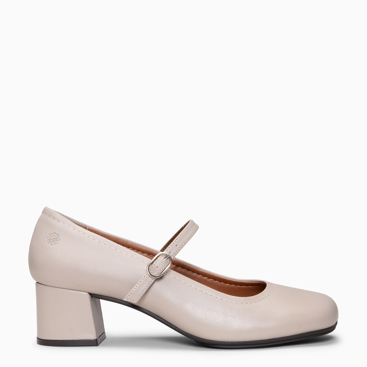 ROSALIA - Mercedita de tacón ancho BEIGE