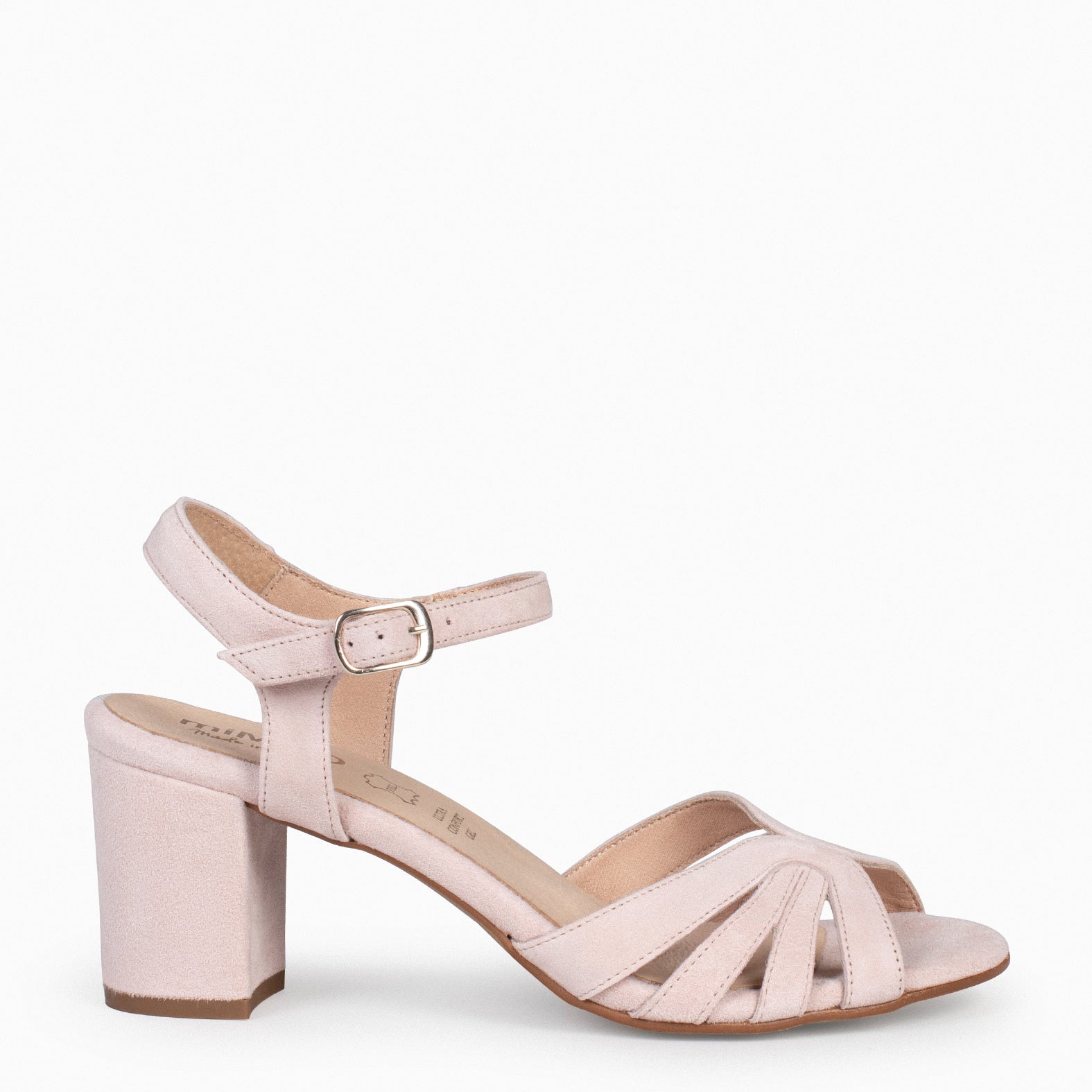 MUSE – NUDE block heel sandals