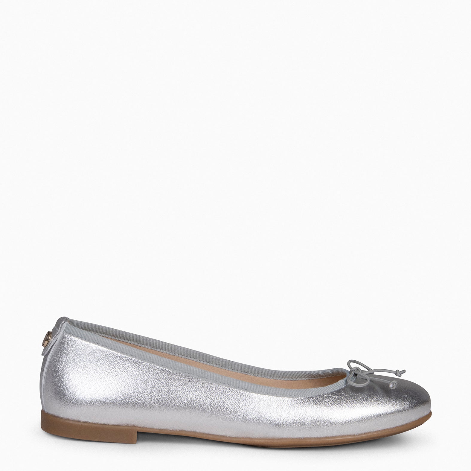 HELENE – SILVER Ballerinas with lace 