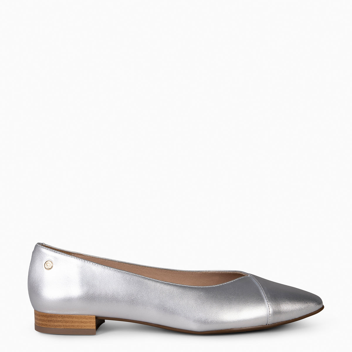 Chaussures Plates Ballet M.Patrick - Pointure 10 Medium, Gris/blanc Rayé, Bout Ouvert, Occasion