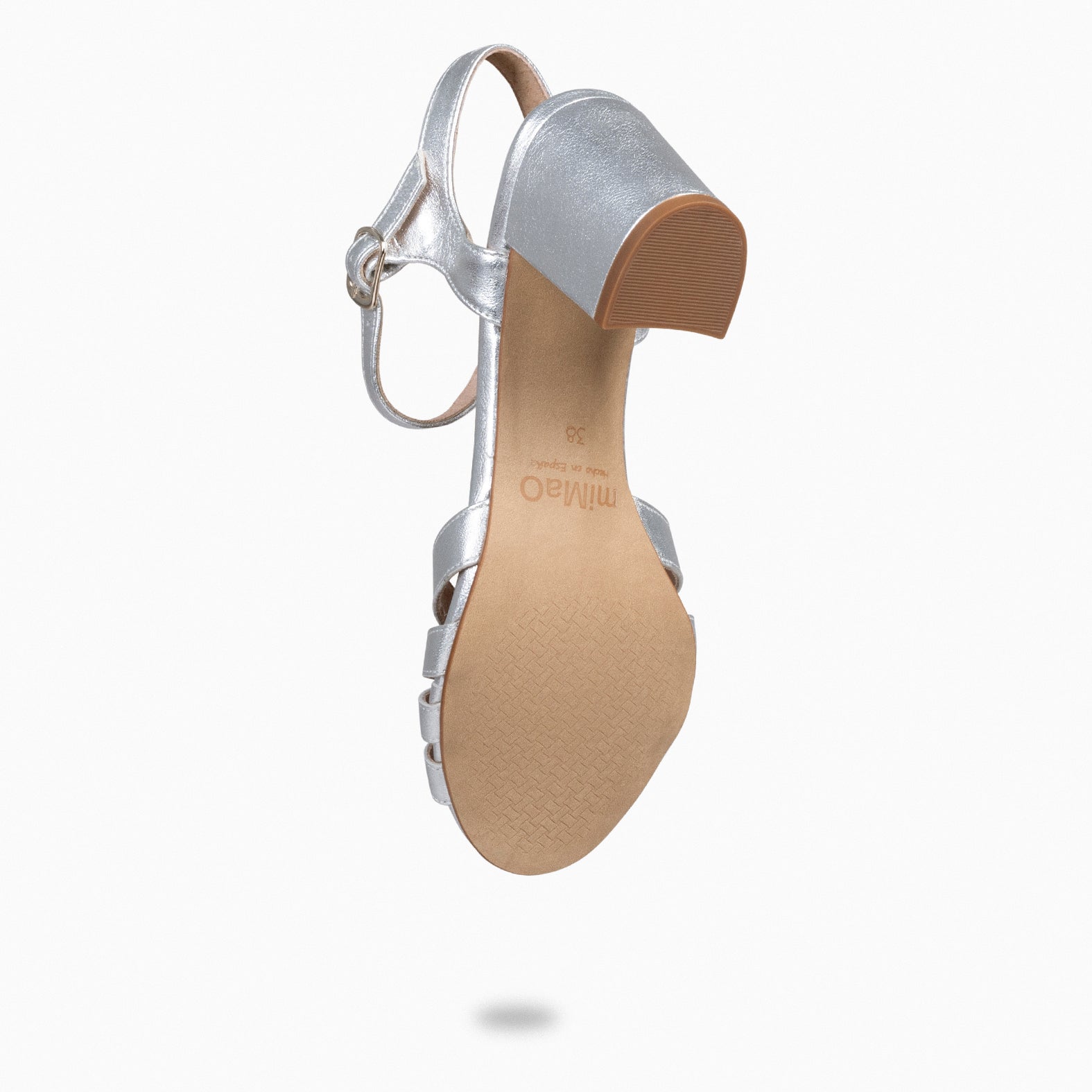 MUSE – SILVER block heel sandals