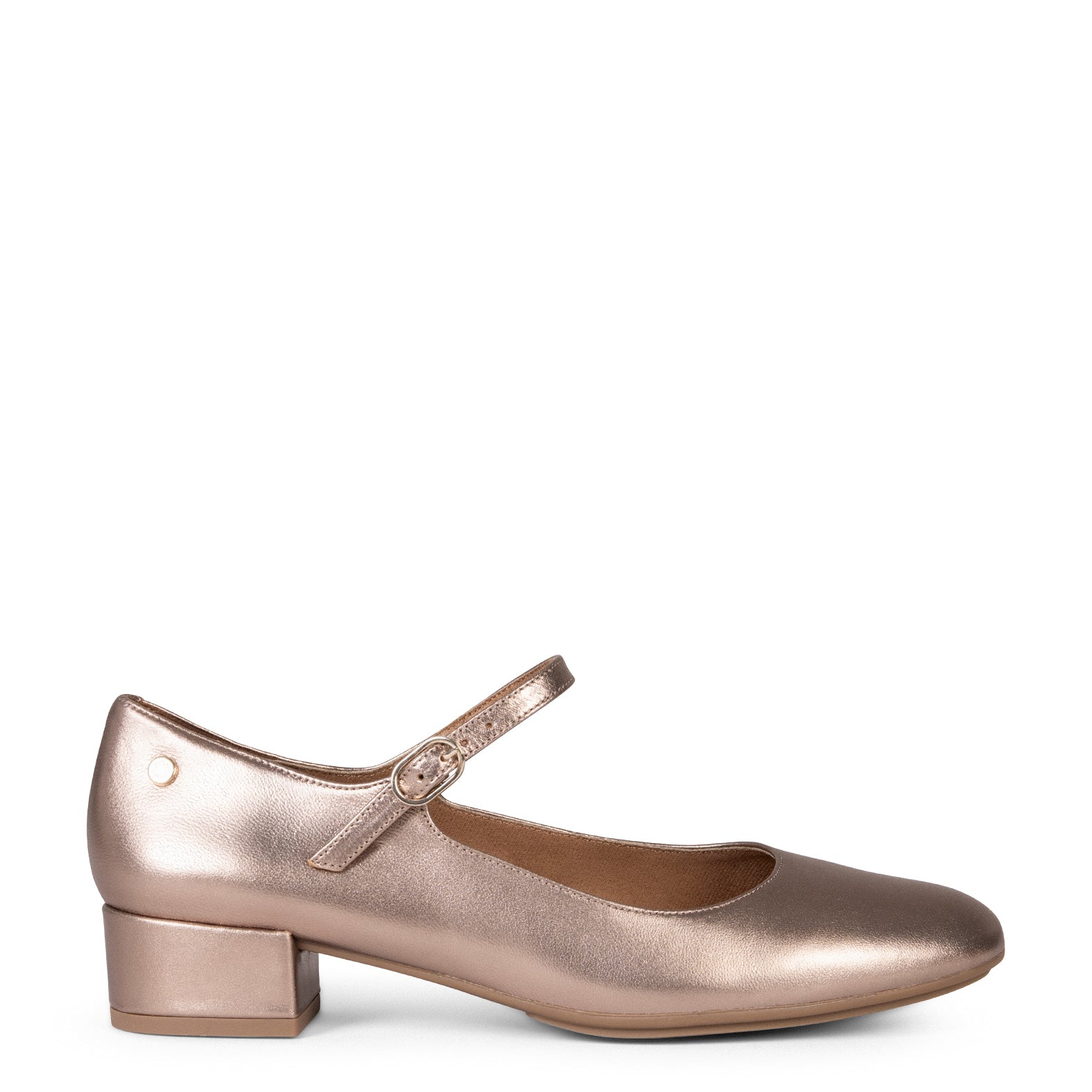 NORA – GOLDEN Mary-jane with low heel