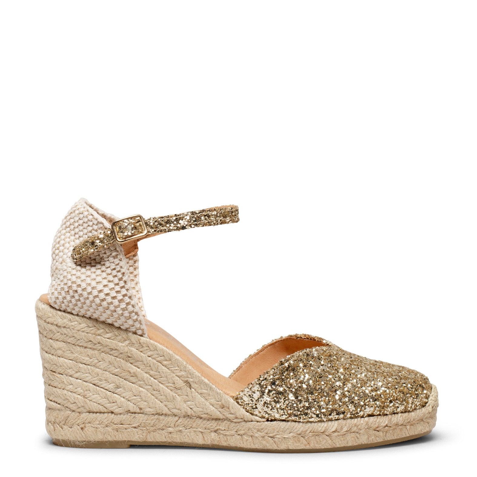 NERJA STAR Espadrilles compensees glitter OR miMaO