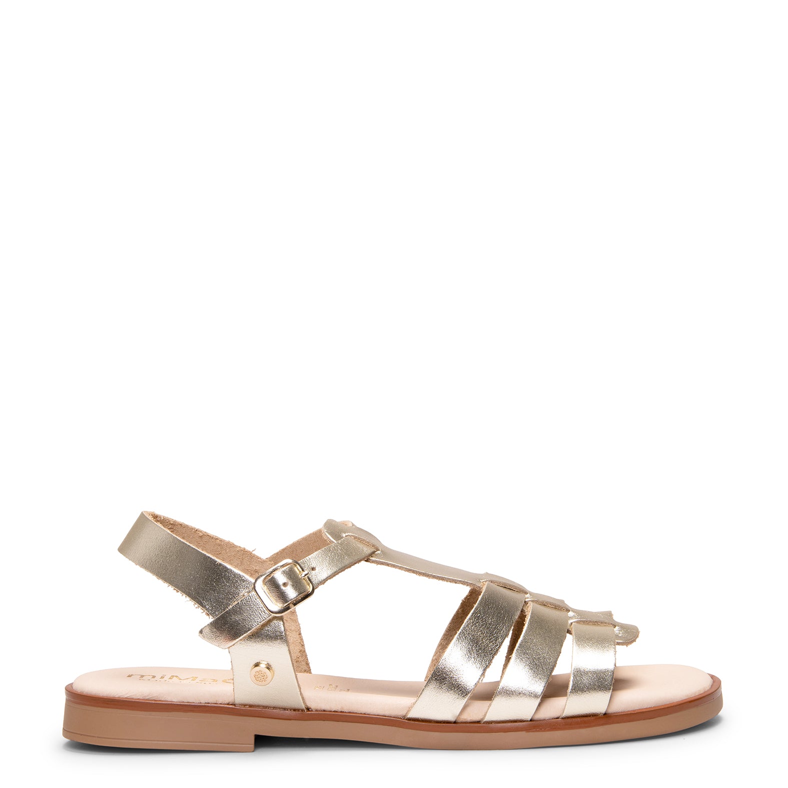 NAIRA - Golden Slides sandal leather 
