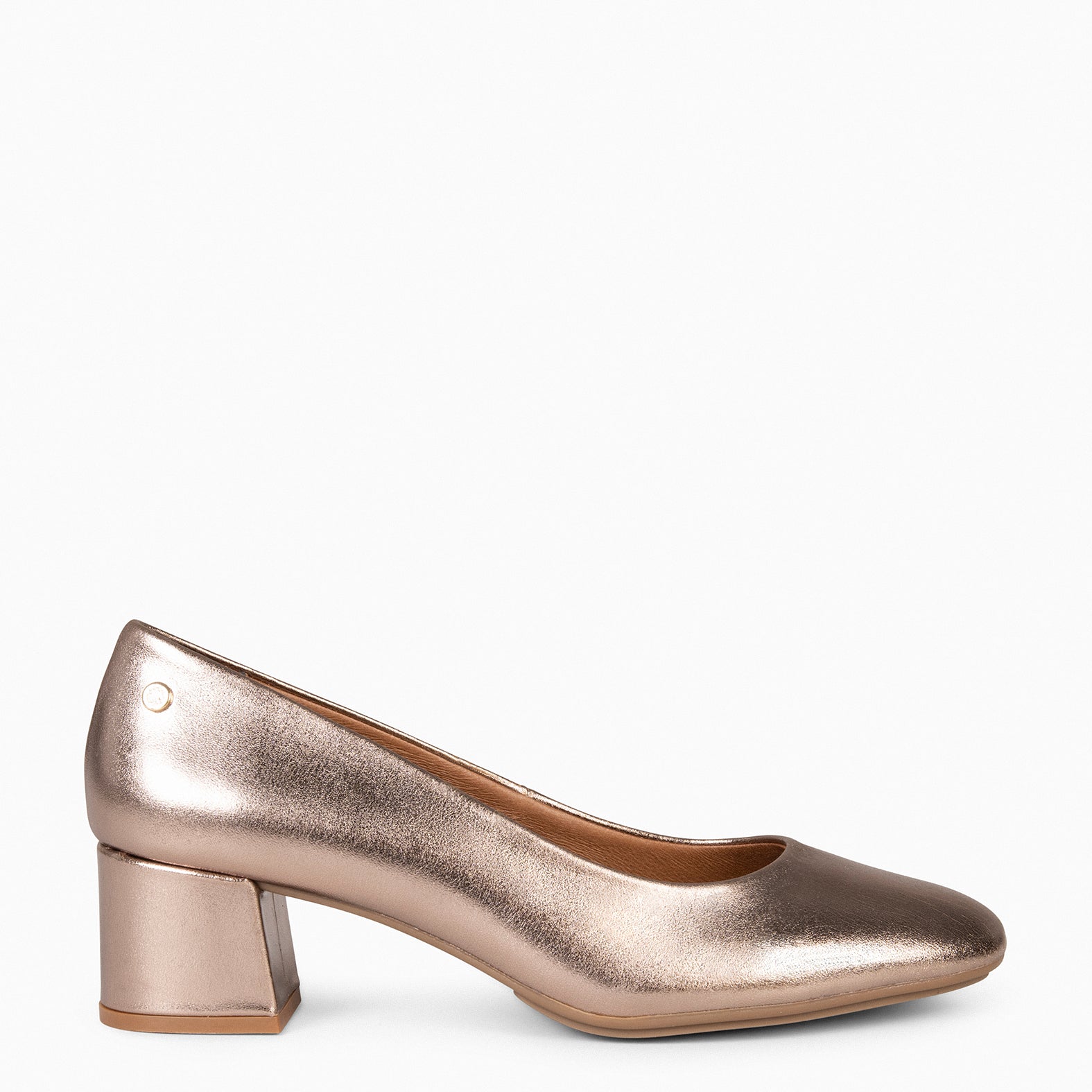 URBAN ROUND METALLIC – GOLDEN metallic low heel