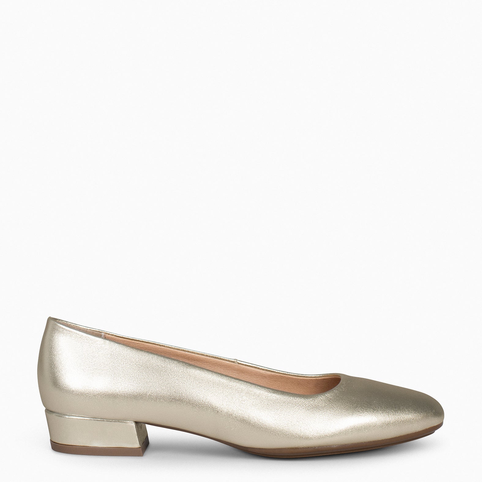 URBAN XS –  GOLDEN low-heeled metallic shoes