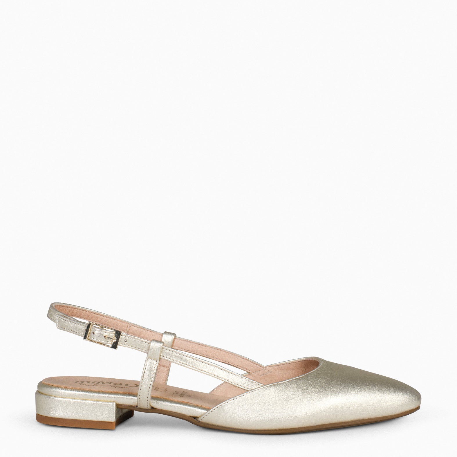 BRUNCH – Chaussures Slingbacks plates OR