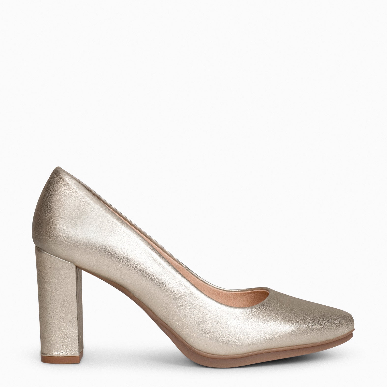 URBAN SPLASH – GOLDEN metallic leather heels