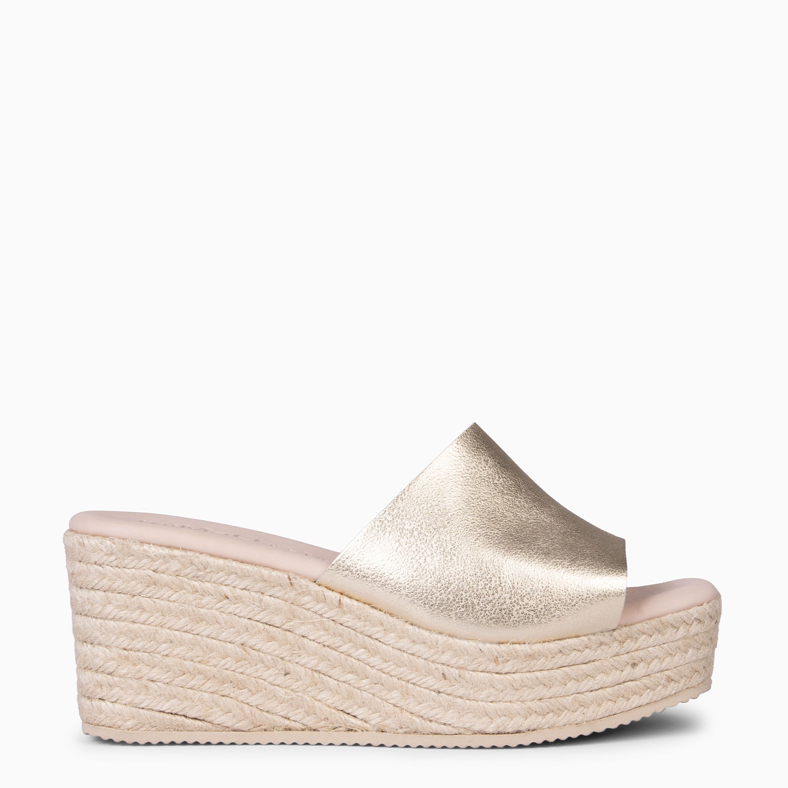 MAIRA - GOLDEN Wedge platform espadrilles
