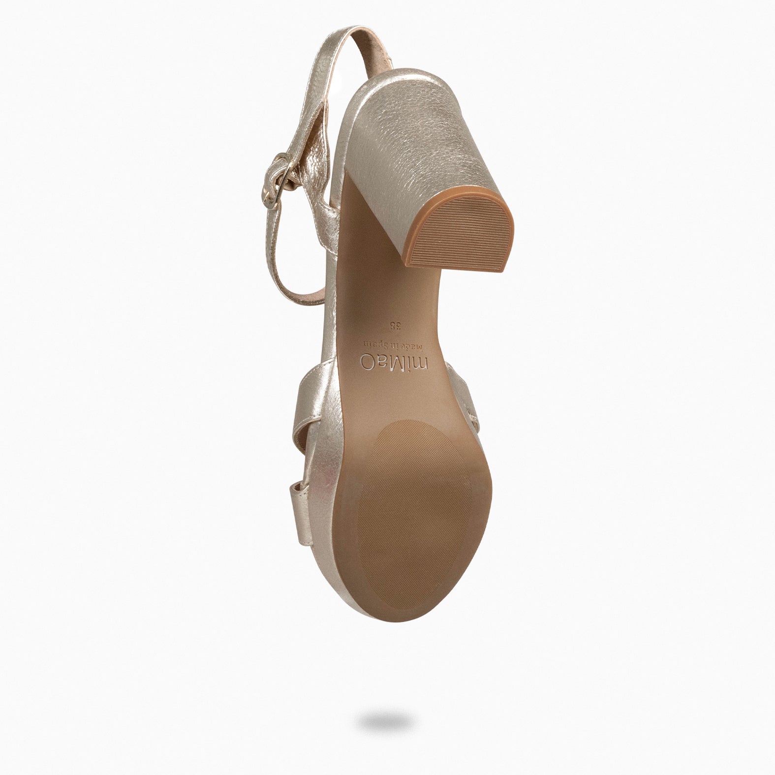 PARIS – GOLDEN high heel sandal with platform