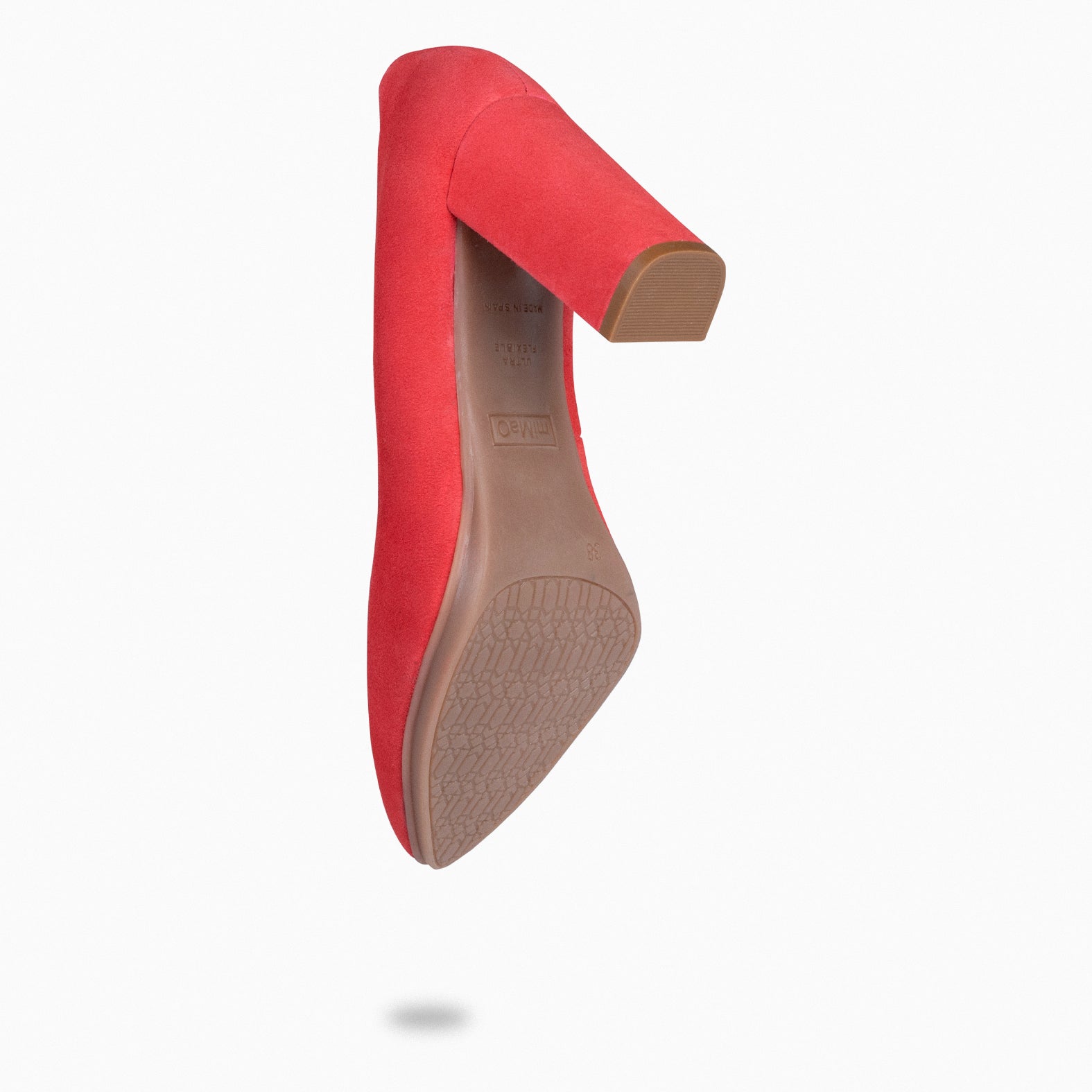 URBAN – RED Suede high-heeled shoes 