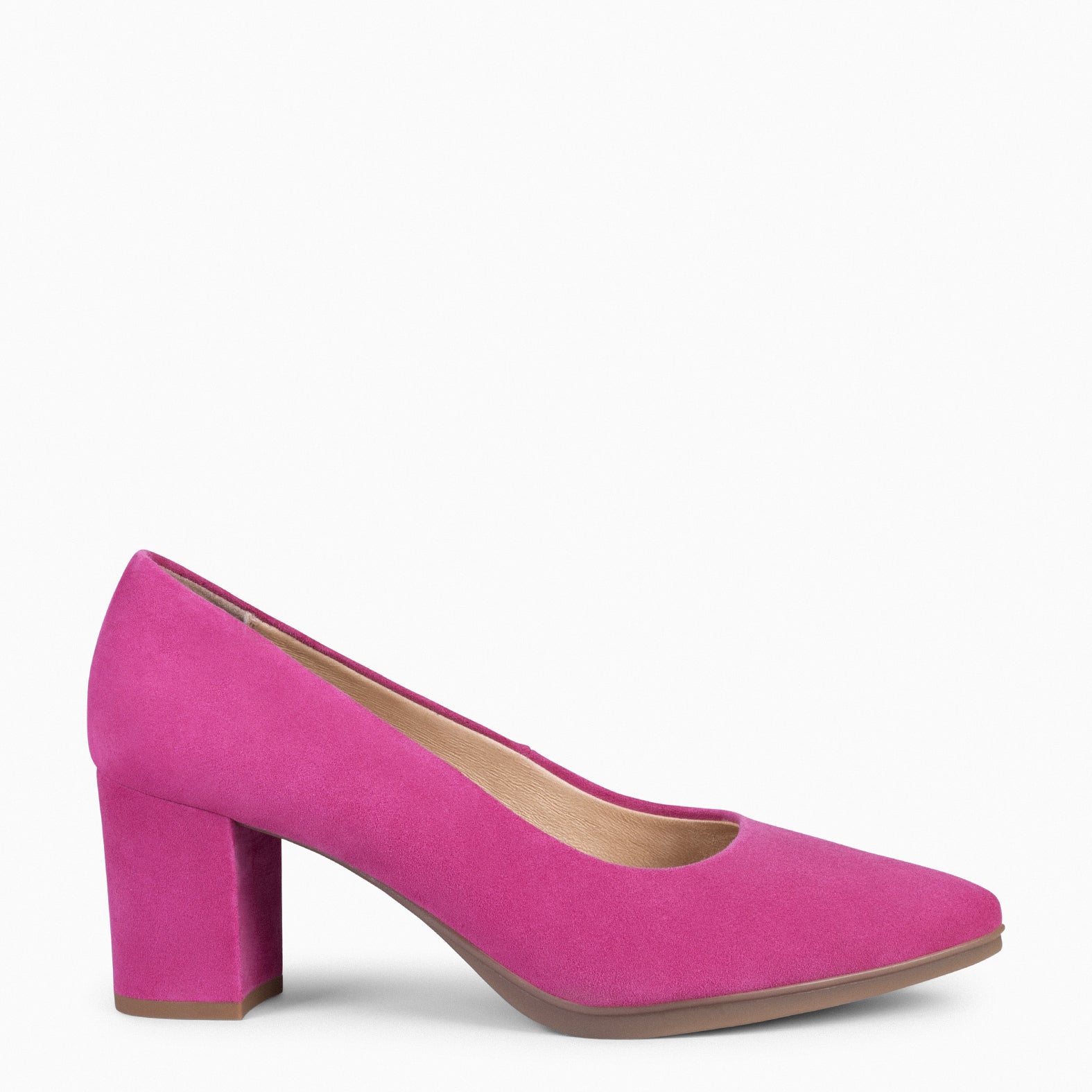 URBAN S – FUCHSIA Suede Mid-Heeled Shoes 