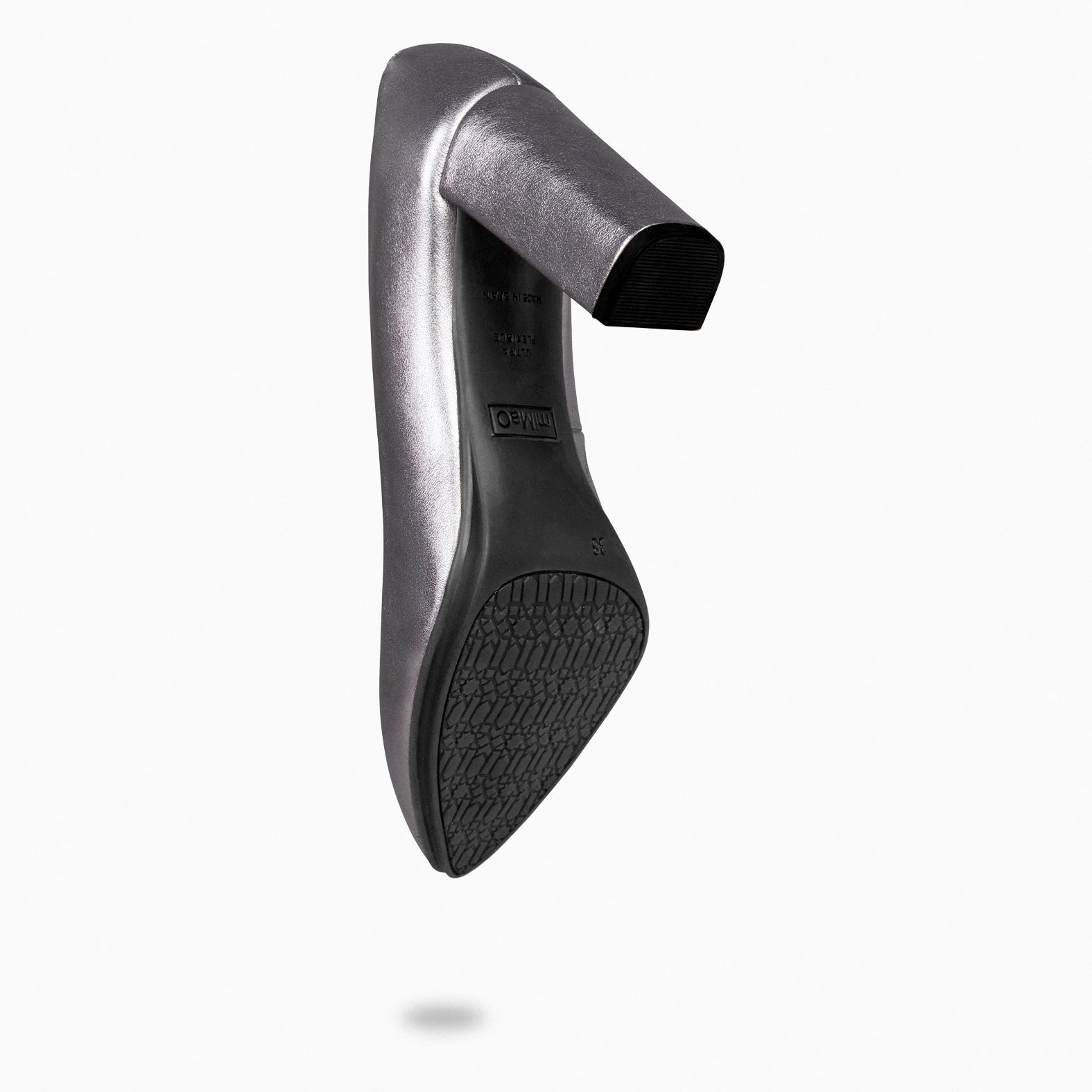 URBAN SPLASH - Escarpins à talon haut en cuir métallisé ARGENTÉ