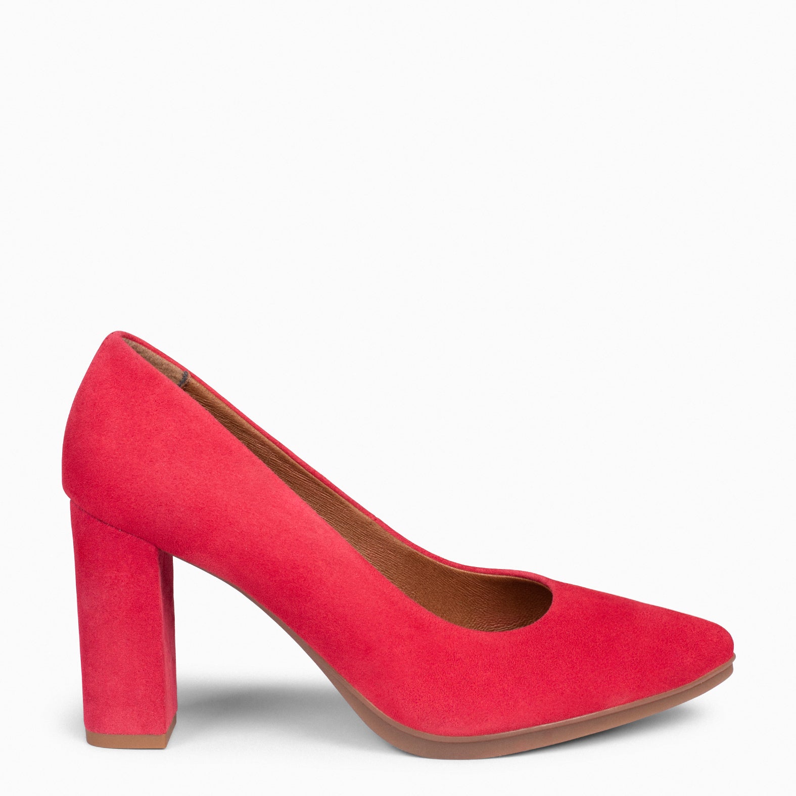 URBAN – RED suede high-heeled shoes