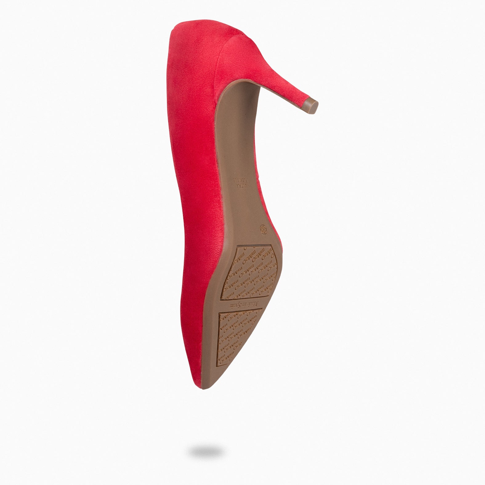 STILETTO - RED suede leather stilettos