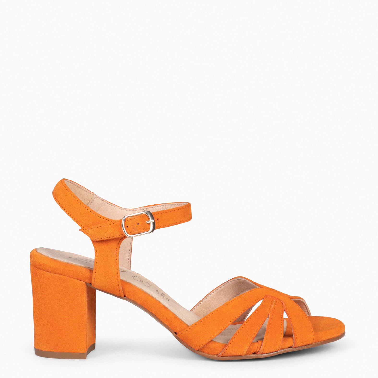 MUSE – ORANGE block heel sandals