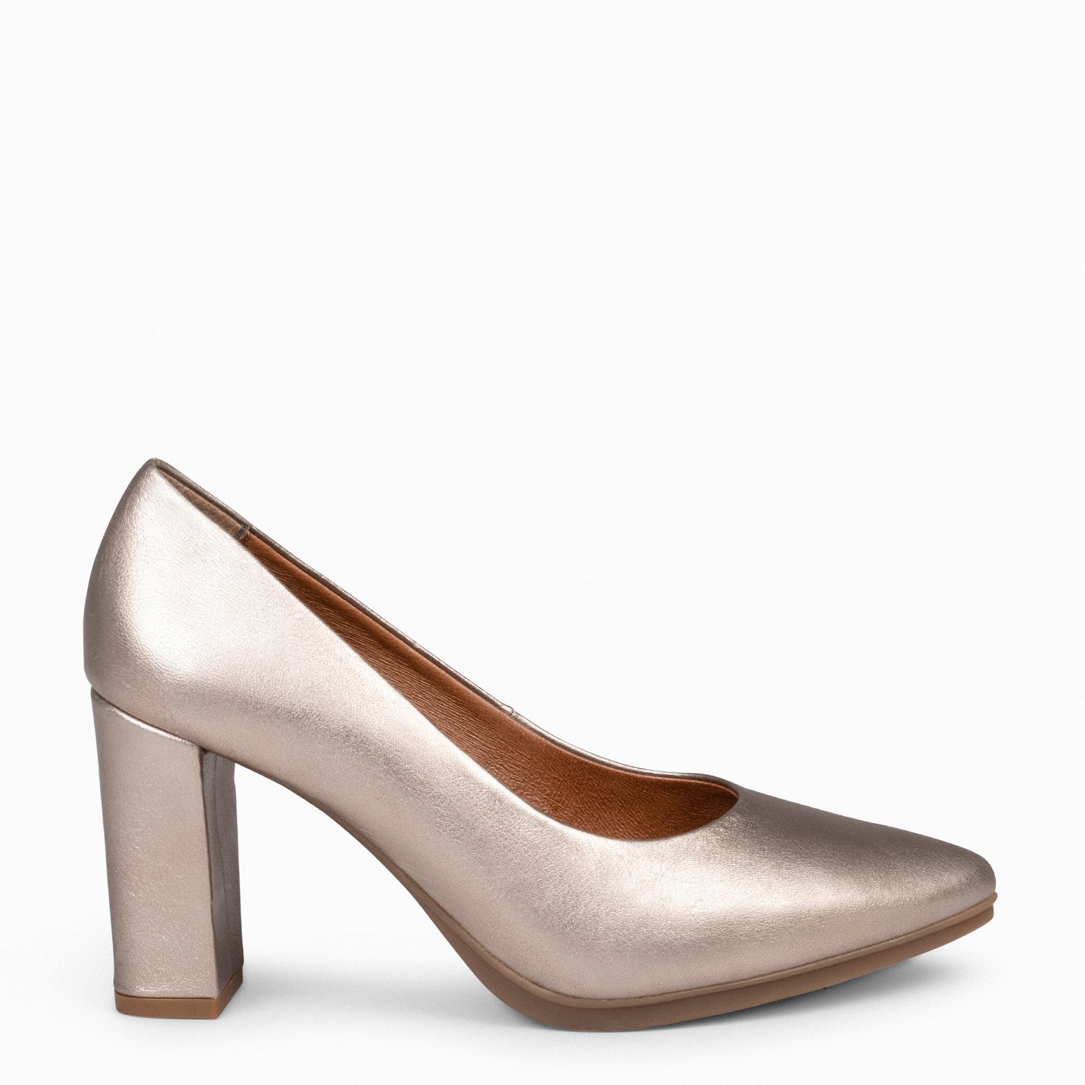 URBAN SPLASH - Zapatos de tacón con piel metalizada en PLATINO