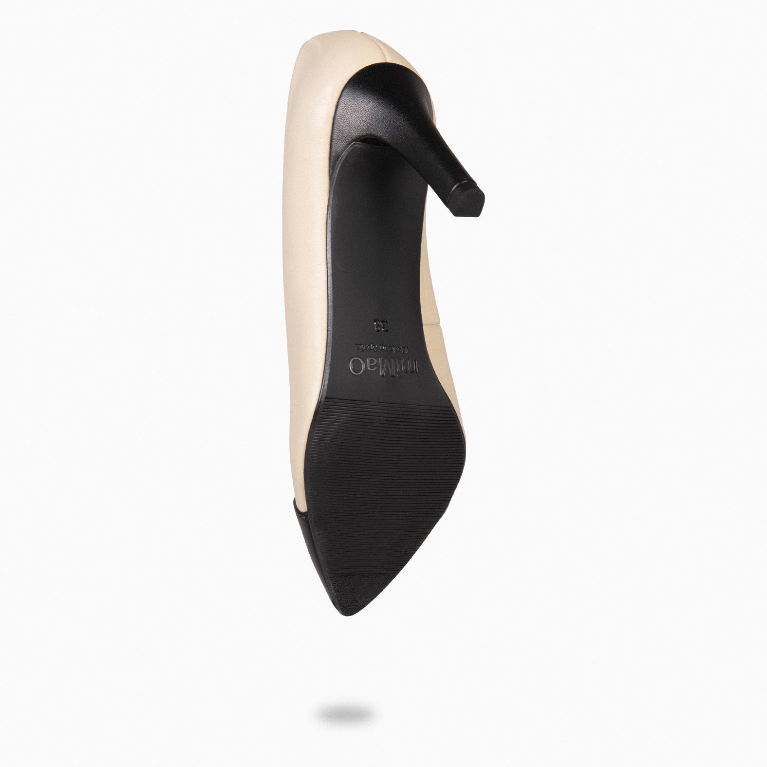 BIANCA – Escarpins bicolores à talon BEIGE NOIR