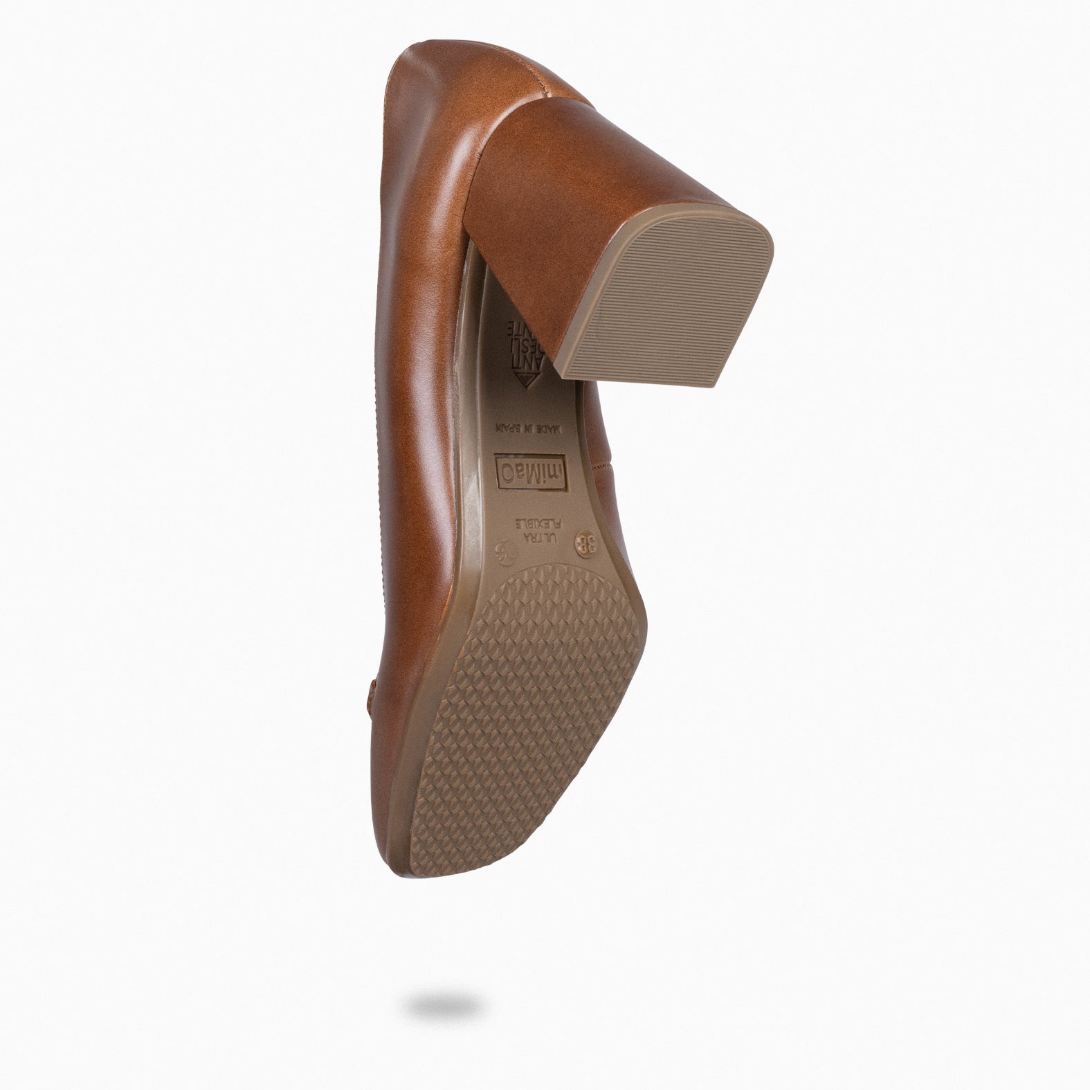 MÍA – Zapatos con tacón bloque CAMEL