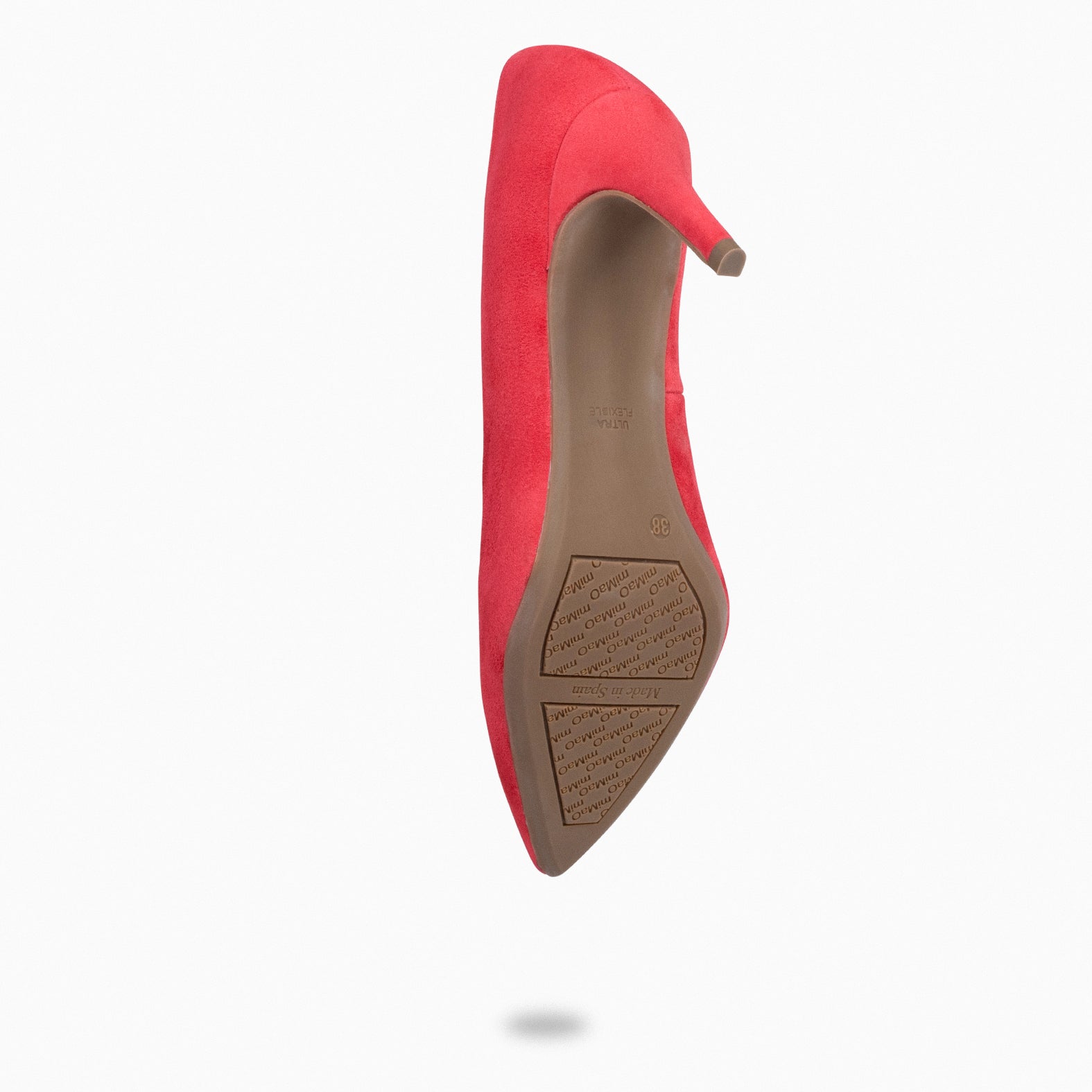 STILETTO – RED suede leather stilettos
