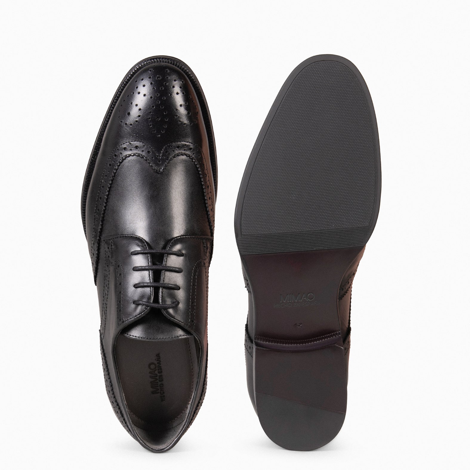 LOPE – Derby brogues pour homme en cuir NOIR