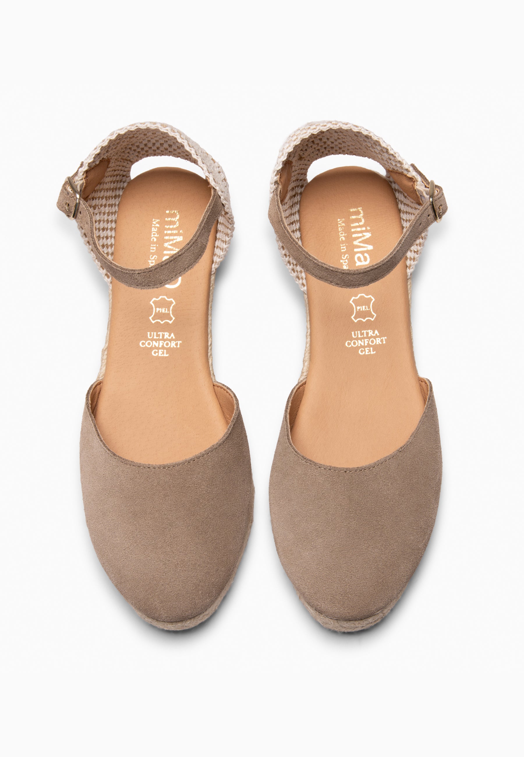 FORNELLS - Espadrilles à petit talon TAUPE