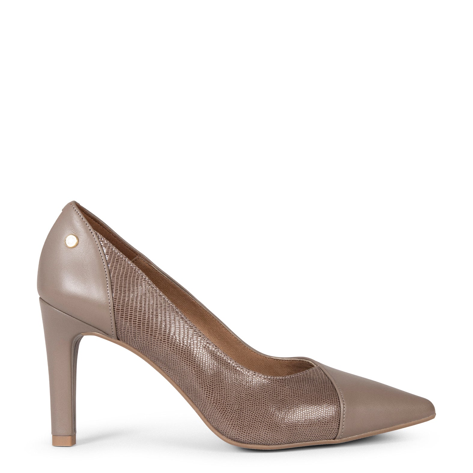 GLAM NIGHT – TAUPE HIGH HEEL WITH PATENT LEATHER 