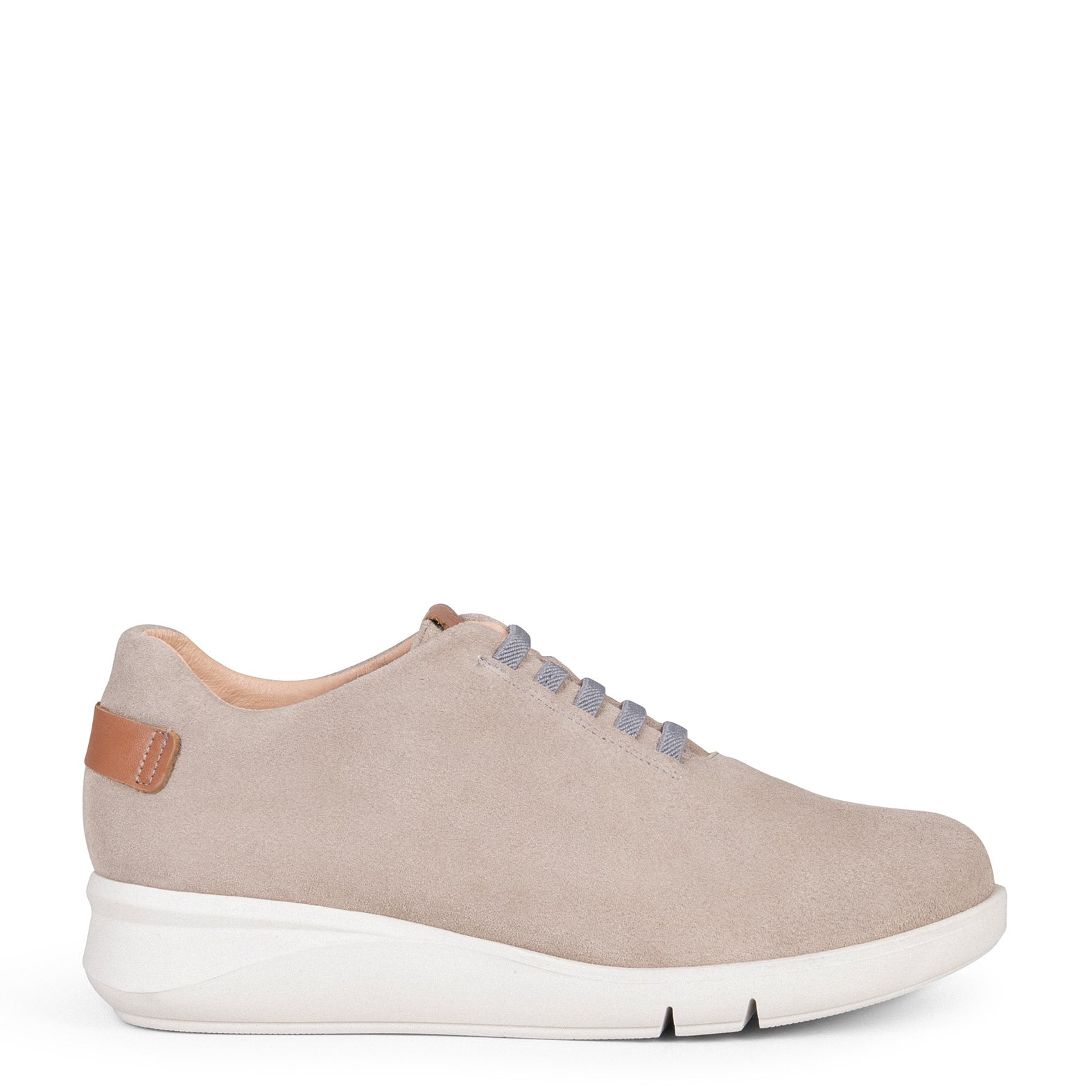 FLY – TAUPE casual sneaker with elastic laces