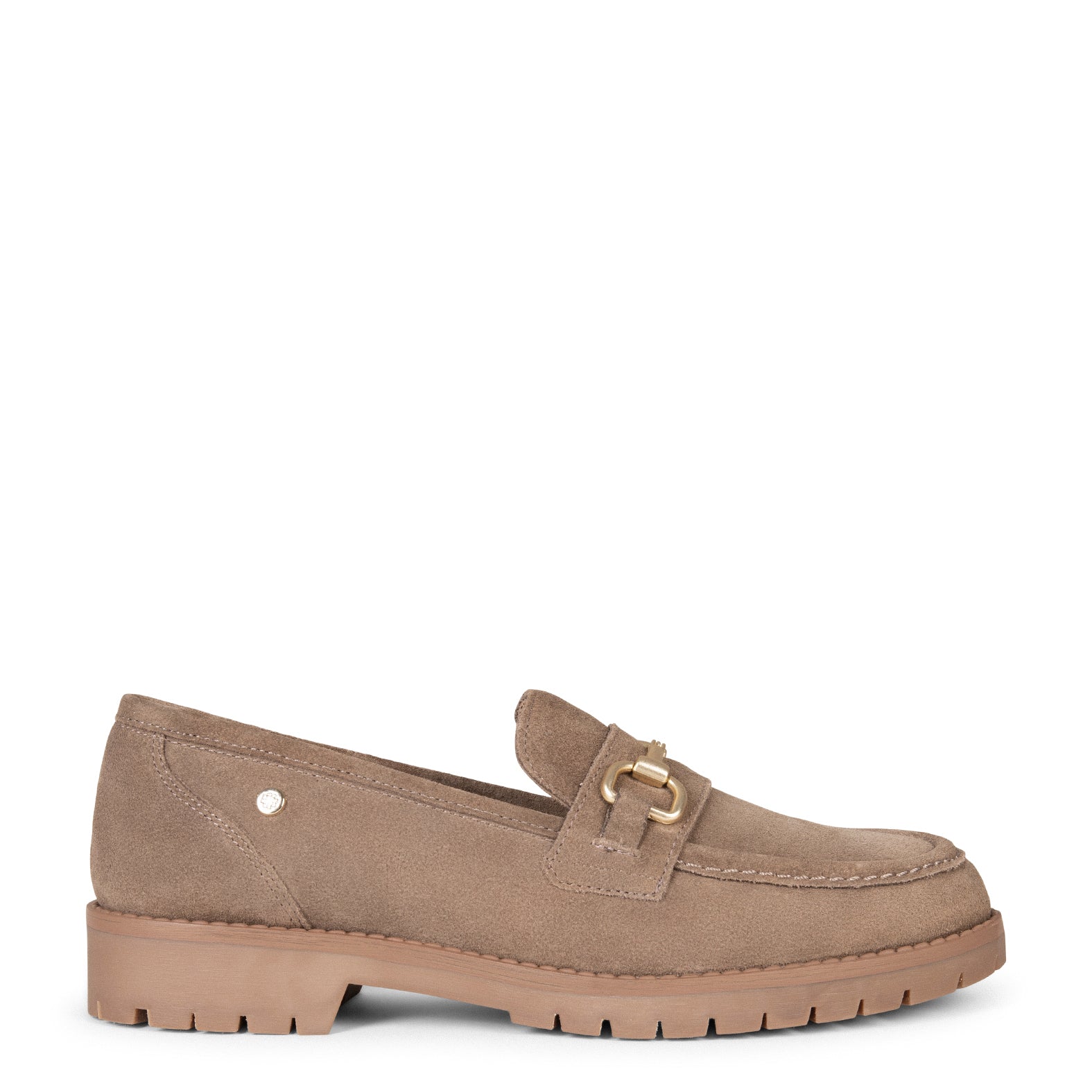 TREVILLA – TAUPE MOCCASIN WITH TRACK SOLE