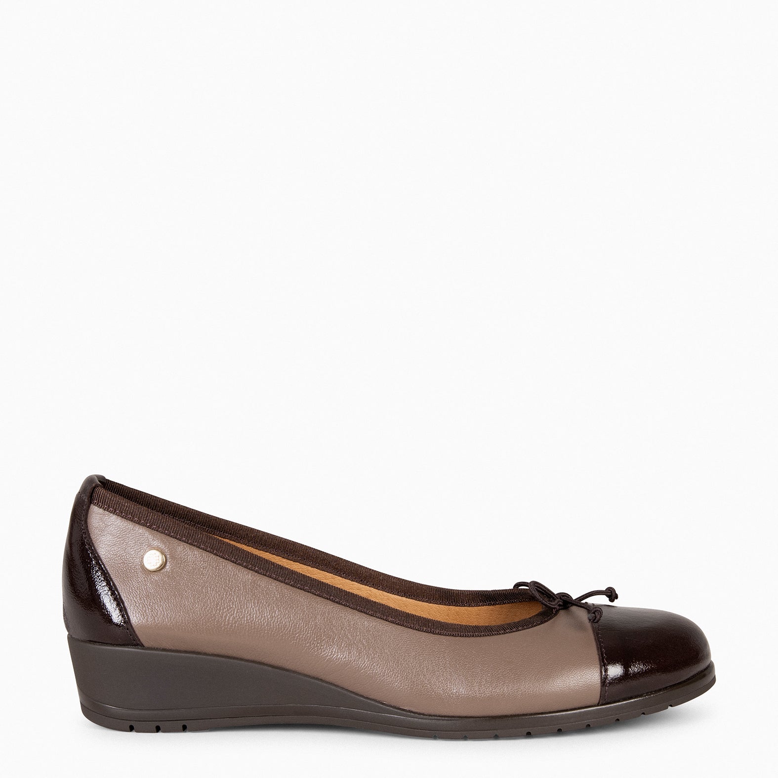 NORINA – TAUPE WEDGE BALLERINA